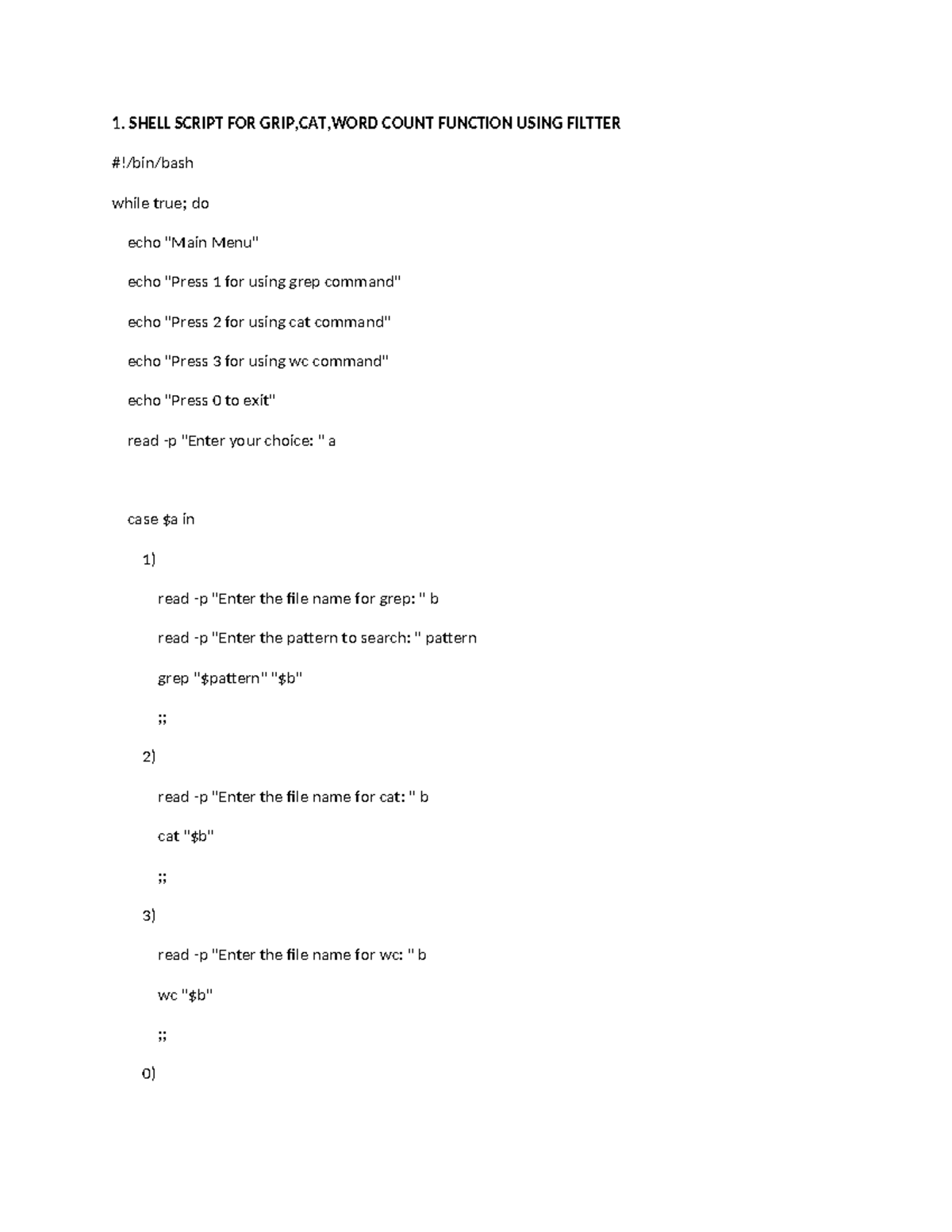 SHELL SCRIPT FOR FILE MANAGEMENT & SYSTEM CONFIGURATION (CS101) - Studocu