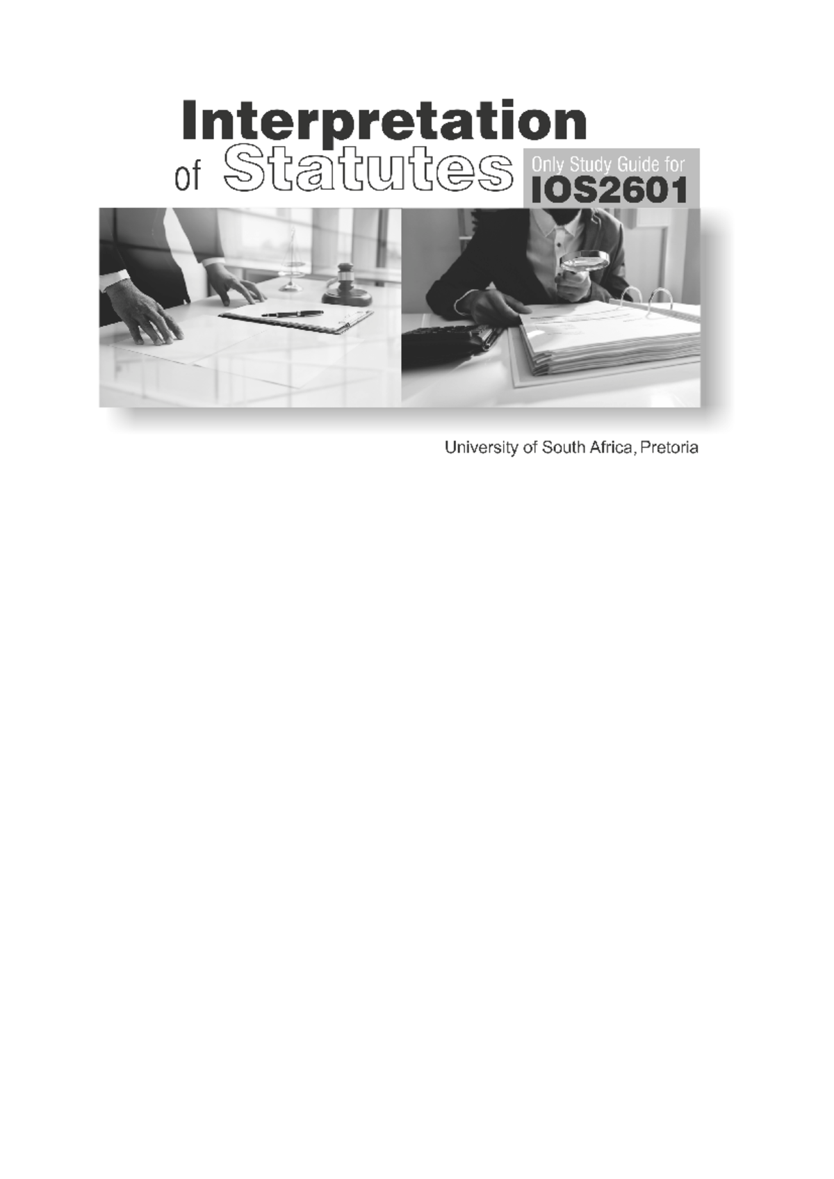 Interpretation of Statutes Study Guide: IOS2601 Essential Notes - Studocu