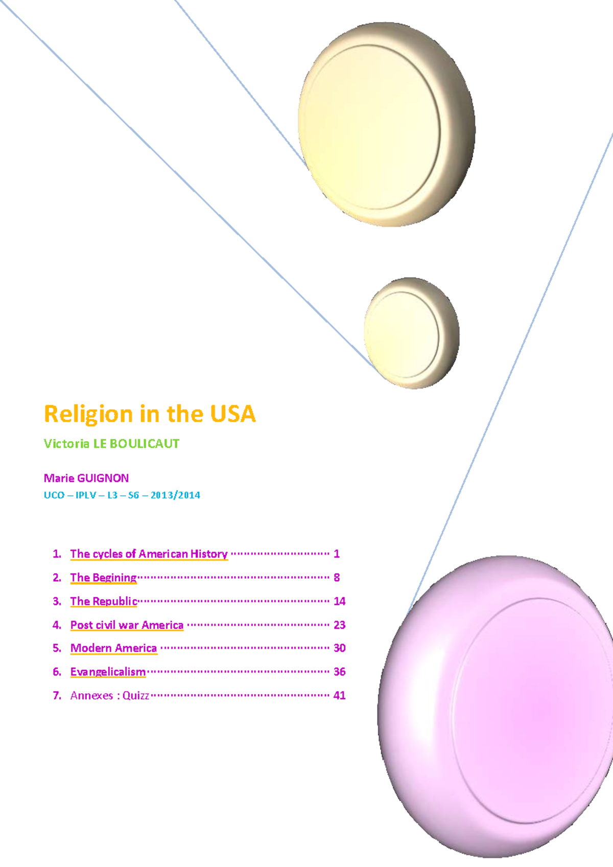 Cours Religion in the USA: The Role of Faith in American History - Studocu