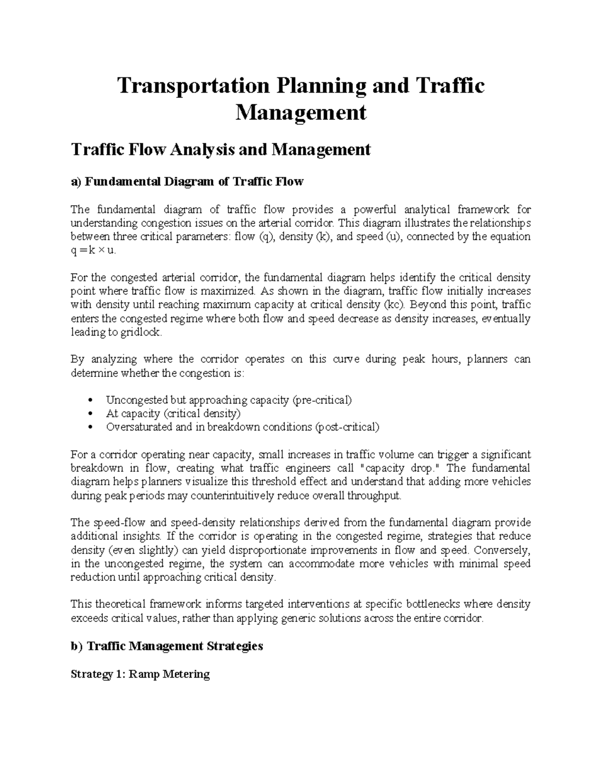 Transportation Planning and Traffic Management: Focus 2025 Analysis and ...