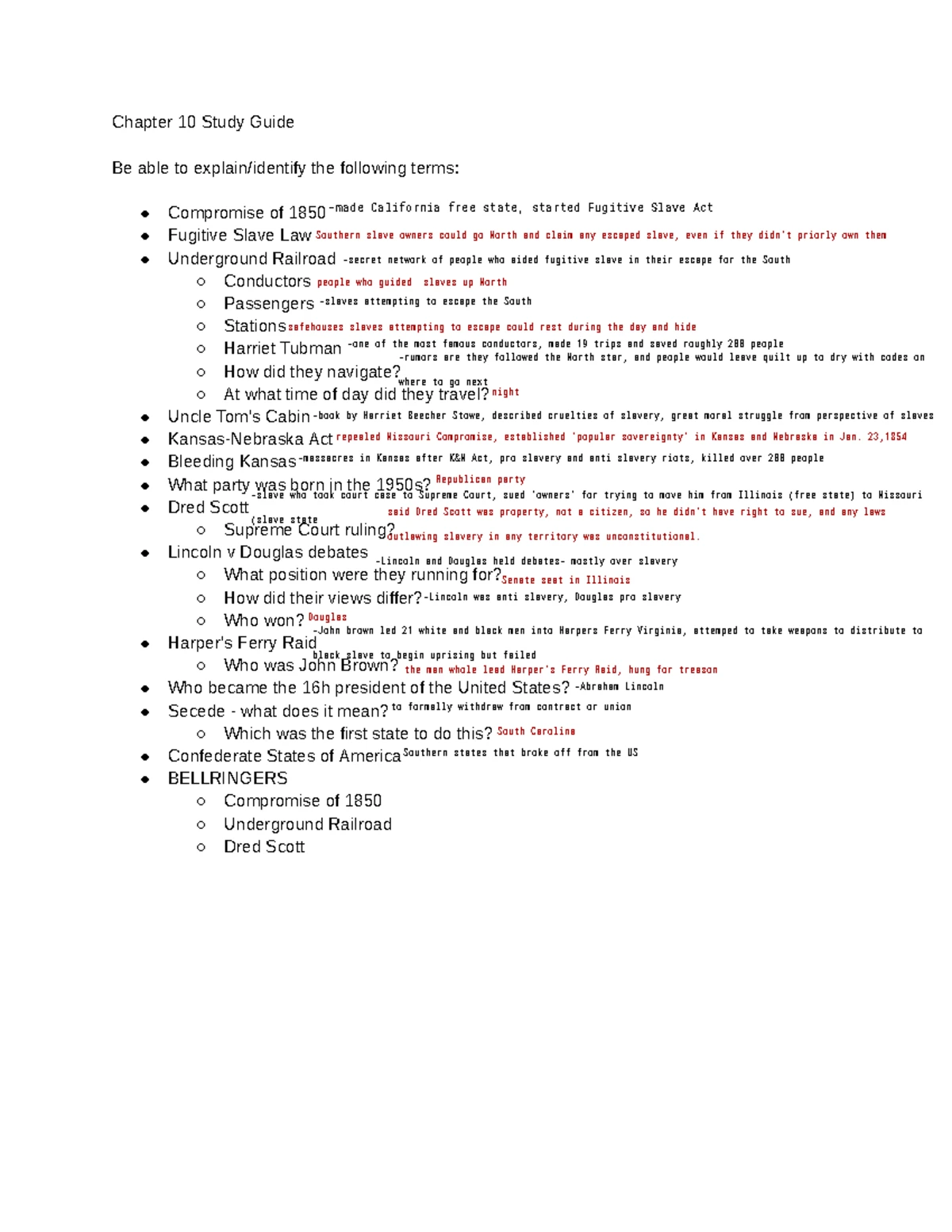 Reconstruction Study Guide - Chapter 12 Reconstruction Study Guide Be ...