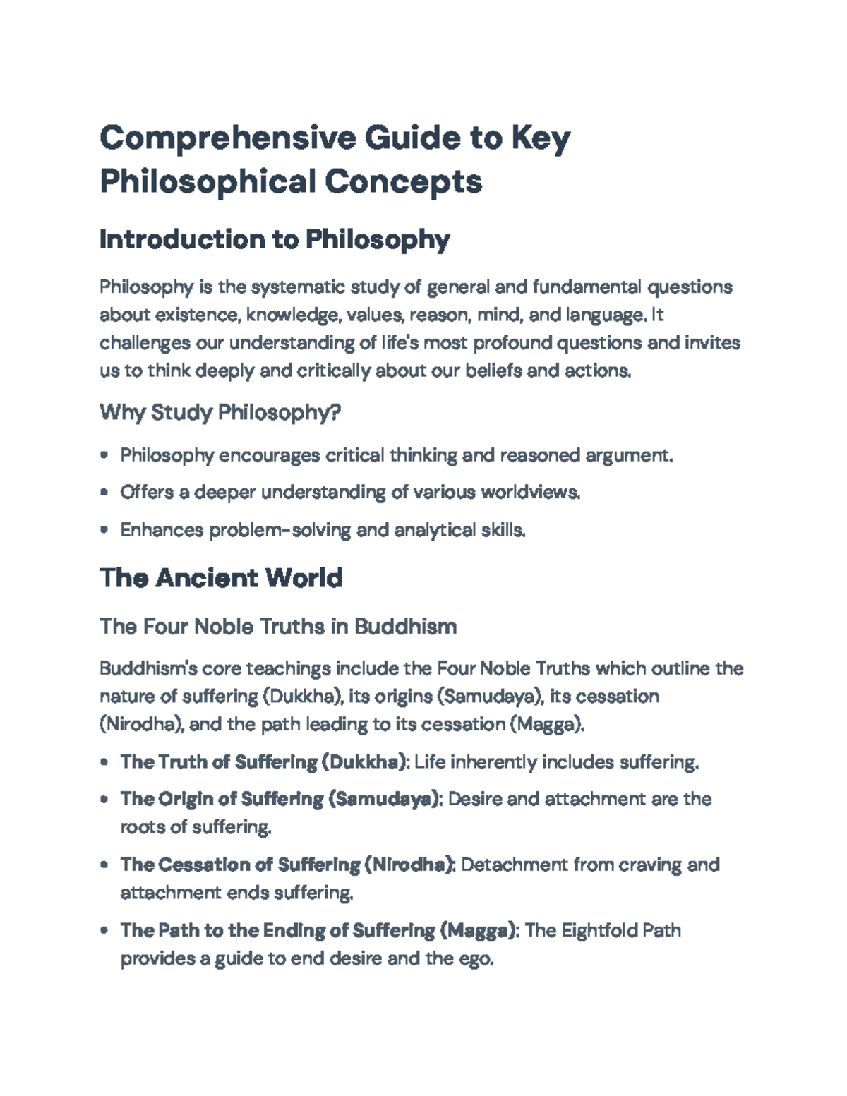 Philosophy 101: Key Concepts & Theories in Philosophy - Studocu