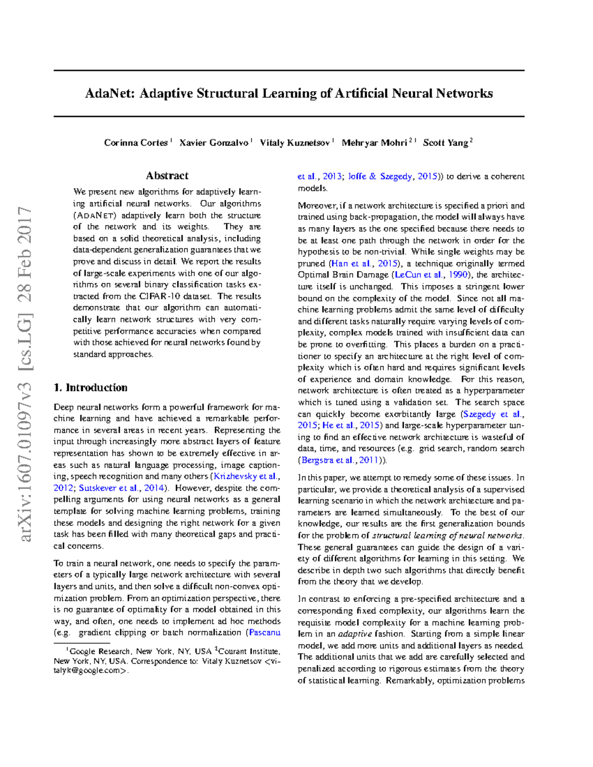 Adaptive Learning of Neural Networks with Bayesian Optimization (CS 451 ...