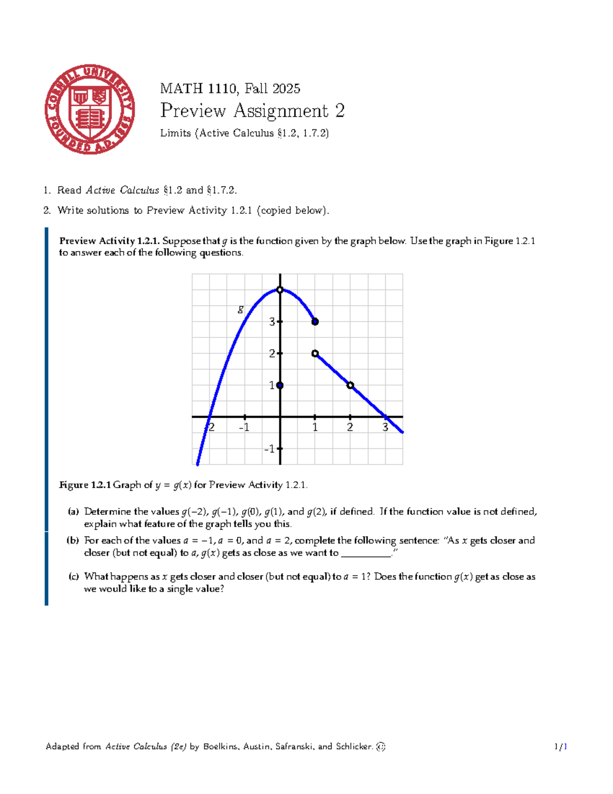 MATH Fall 2025 PA02 Limits - Understanding the Notion of Limit - Studocu