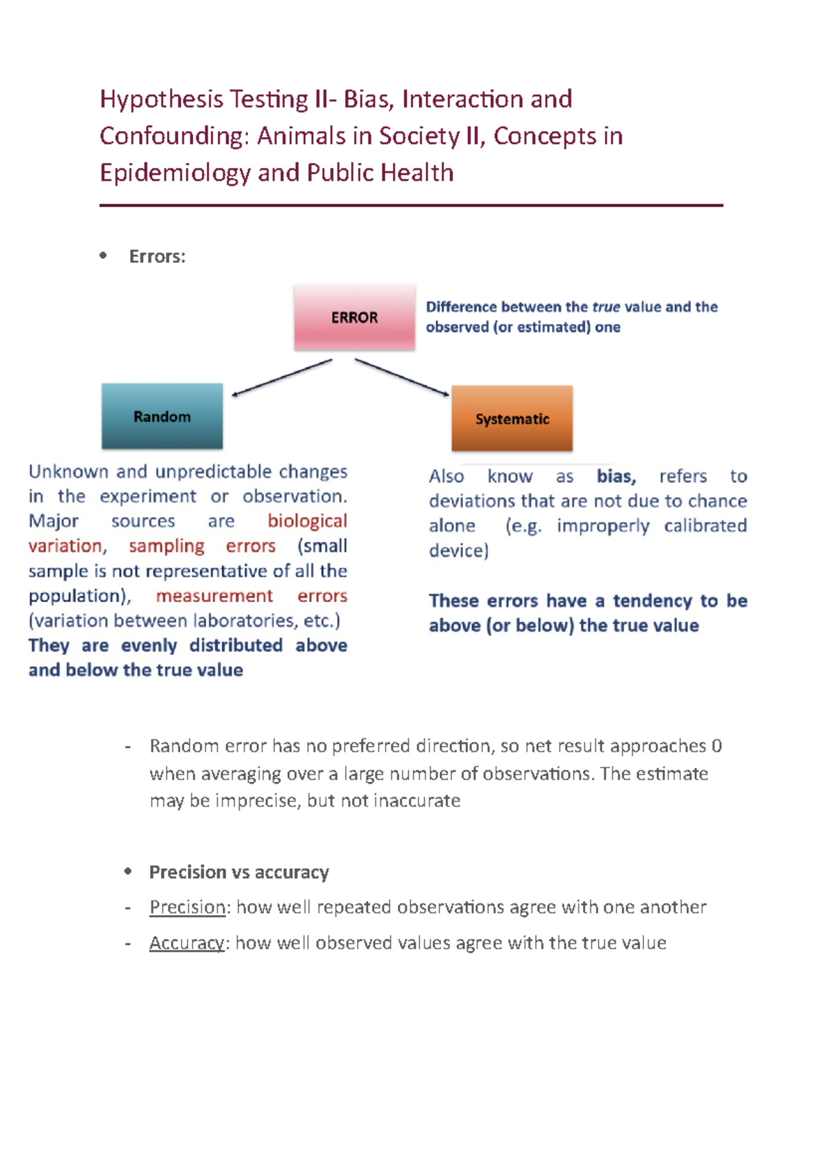Hypothesis Testing II AS2 - Hypothesis Testing II- Bias, Interaction ...