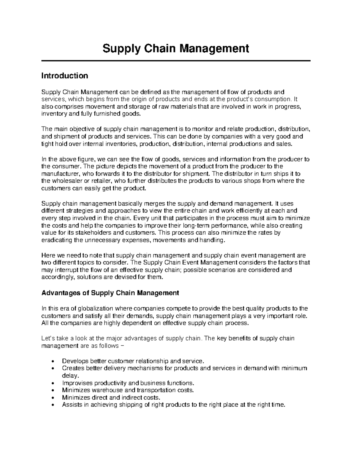 SCM 101: Comprehensive Supply Chain Management Notes - Studocu