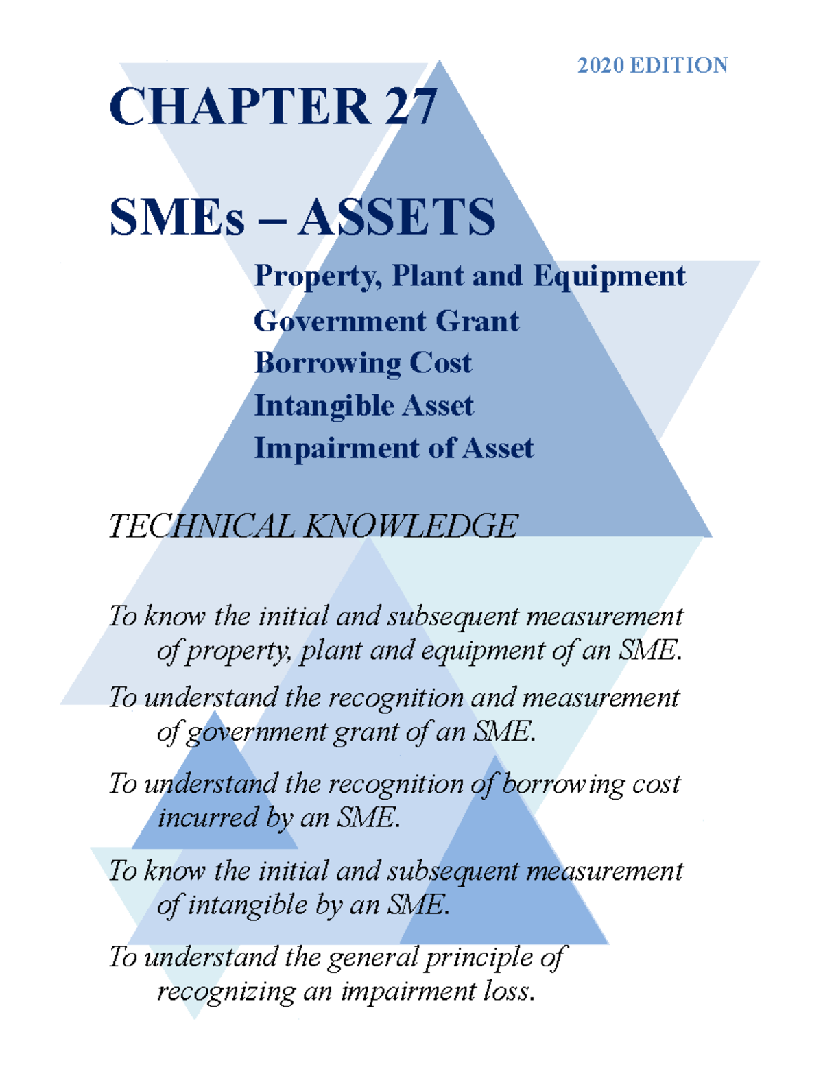 Actgia 3 CH27 SMEs: Understanding Assets and Financial Recognition ...
