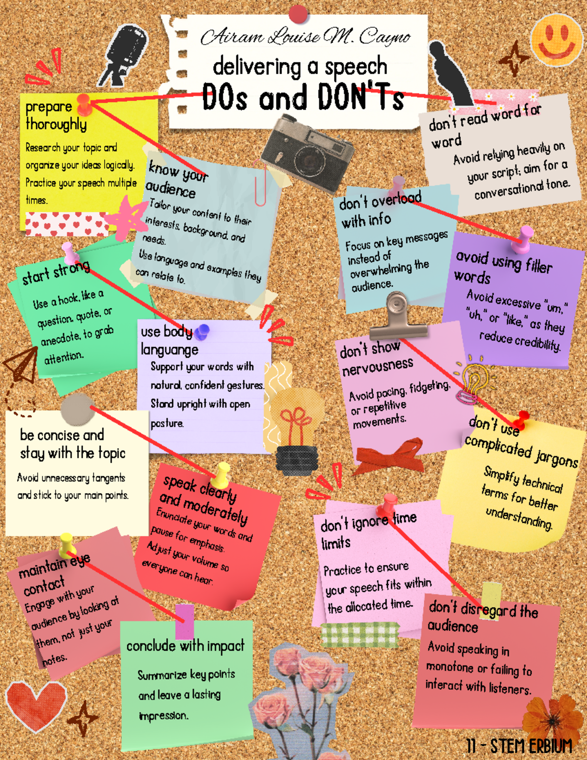 Oral Comm - Dos and Don'ts - delivering a speech prepare DOs and DON ...