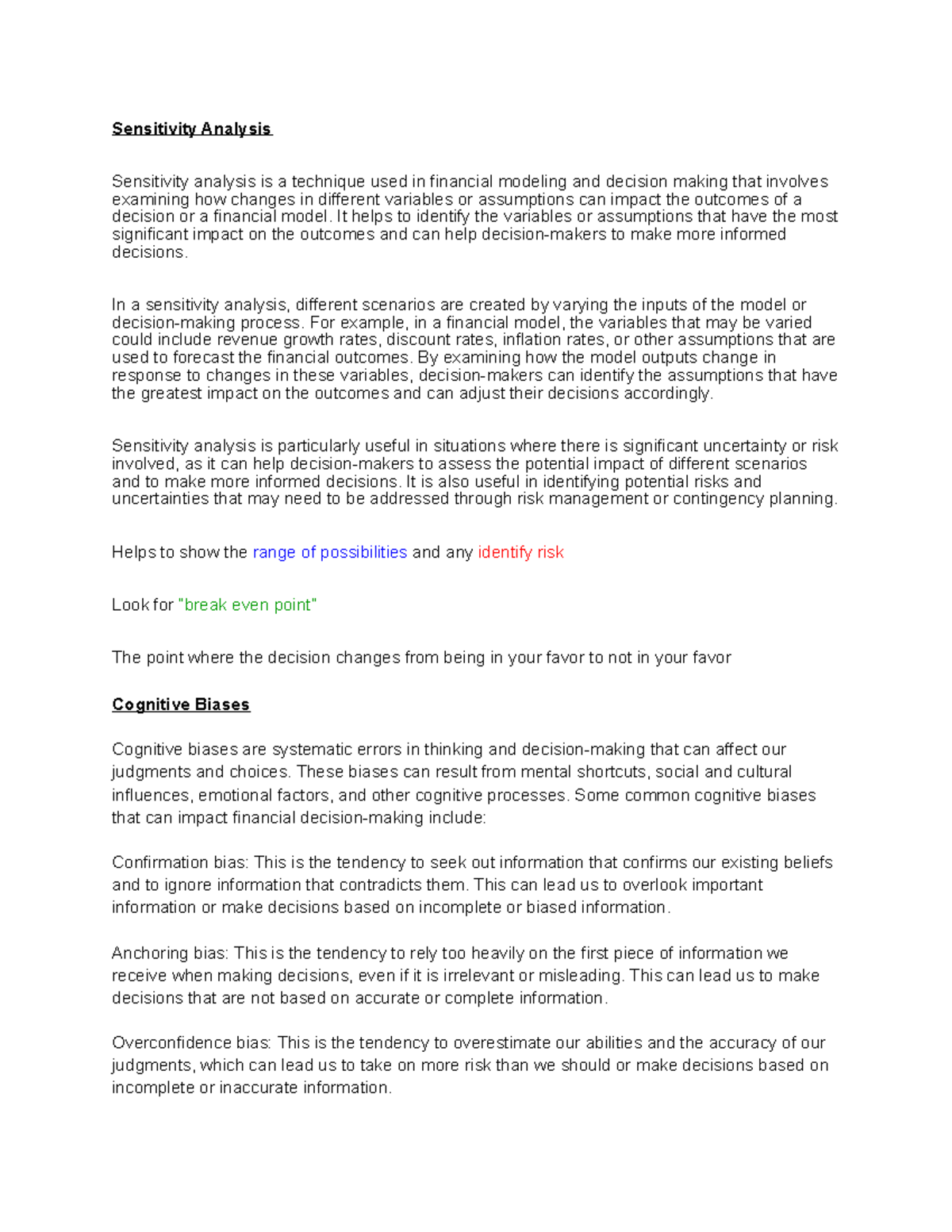 Sensitivity Analysis - Sensitivity Analysis Sensitivity analysis is a ...