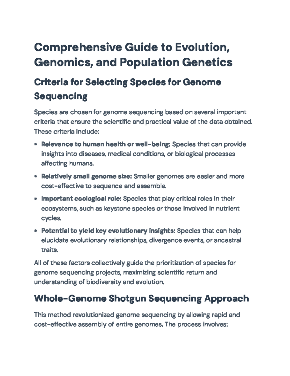 Comprehensive Guide to Evolution and Genomics: Key Concepts and Methods ...