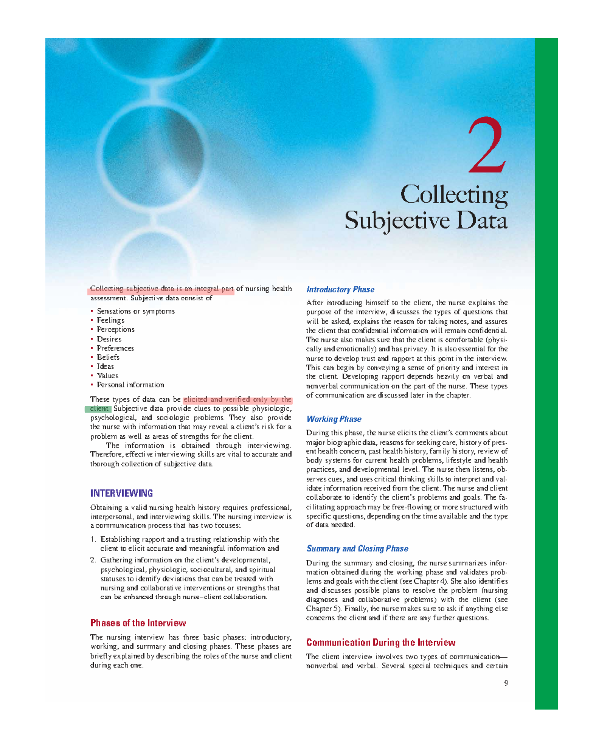 81602 - Chapter 2: Collecting Subjective Data in Nursing Assessments ...