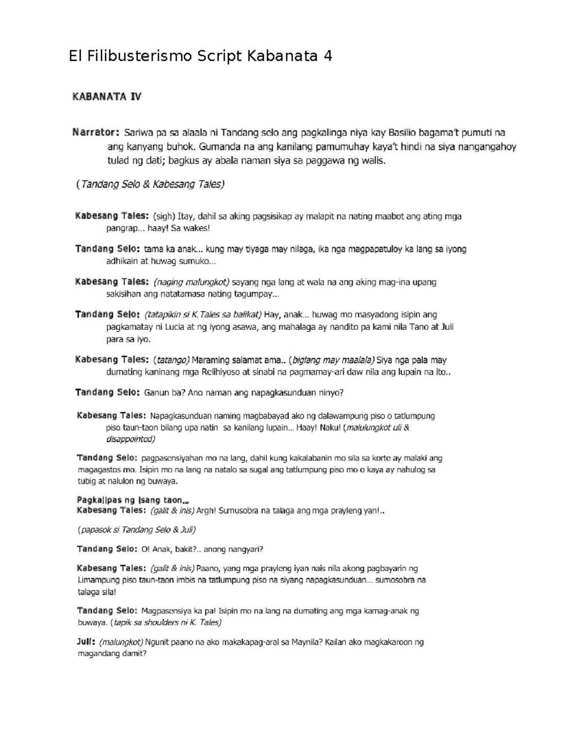 Emcee Script for Cultural Program: Filipino Language Celebration - Studocu