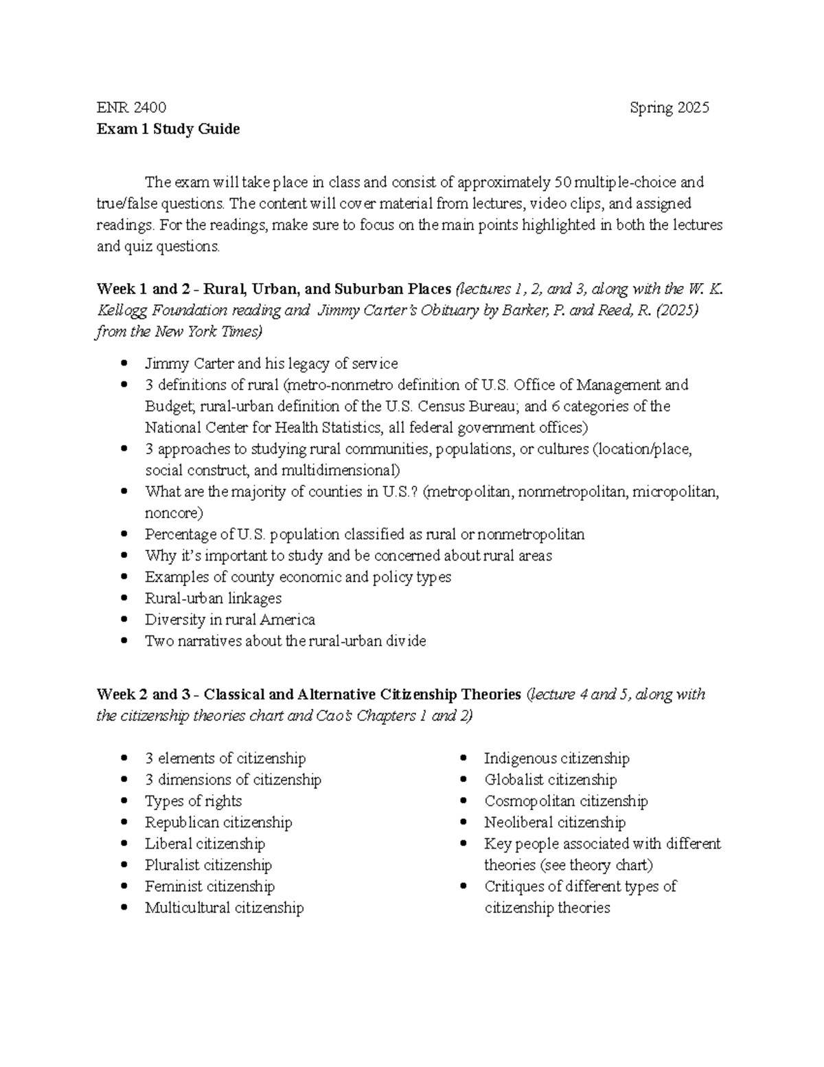 Final Exam Review Notes for Psychology 101 (PSY 101) - ENR 2400 Spring ...
