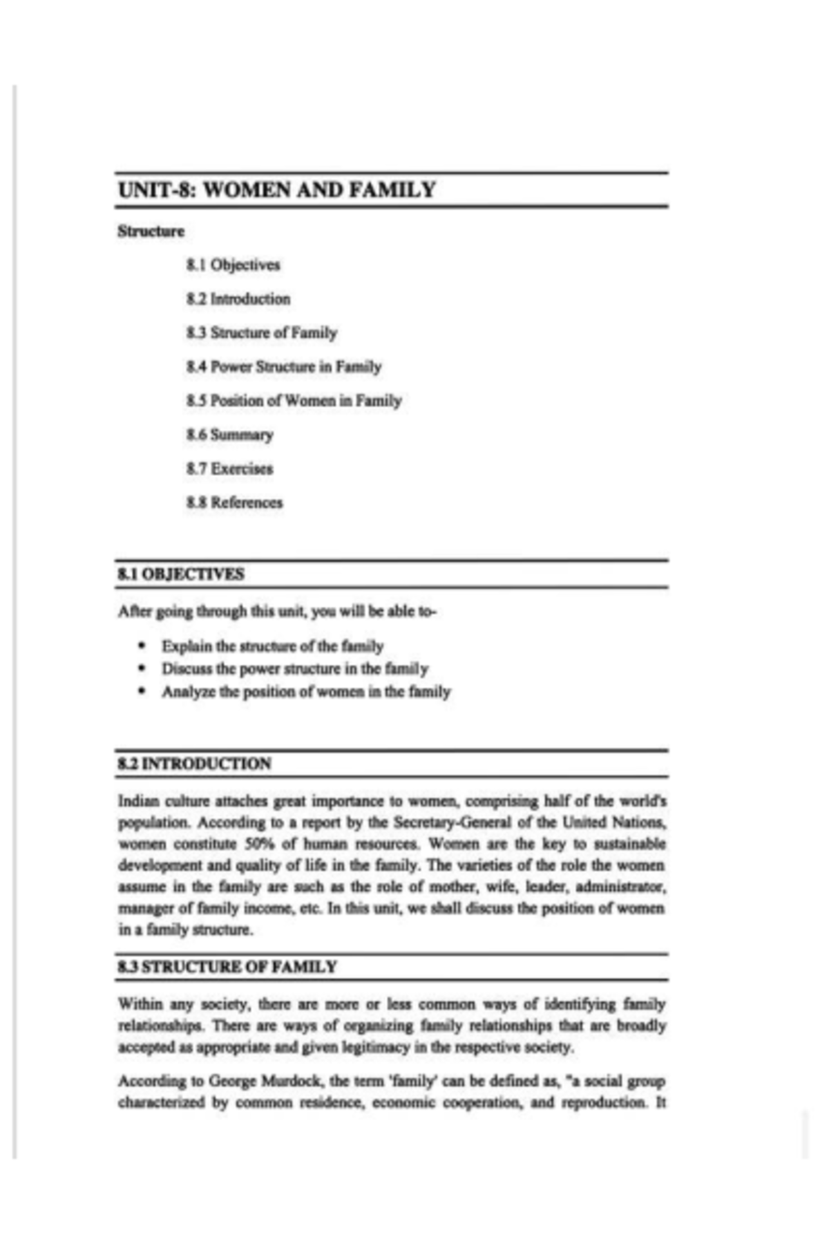 Women and Family Structure: Analyzing Roles and Power Dynamics - Studocu