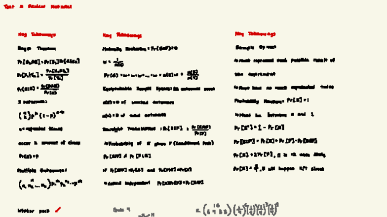 Math 1228 Mid-Term 2 Review: Key Takeaways on Bayes Theorem - Studocu