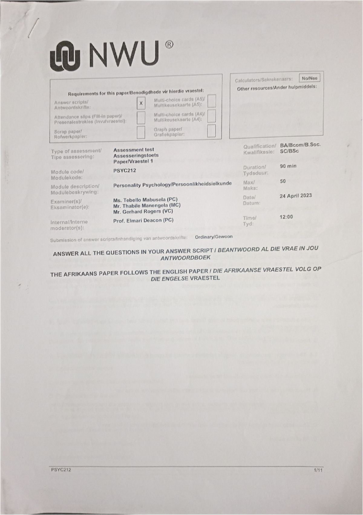 Psyc212 Semester Test Preparation Notes - Studocu