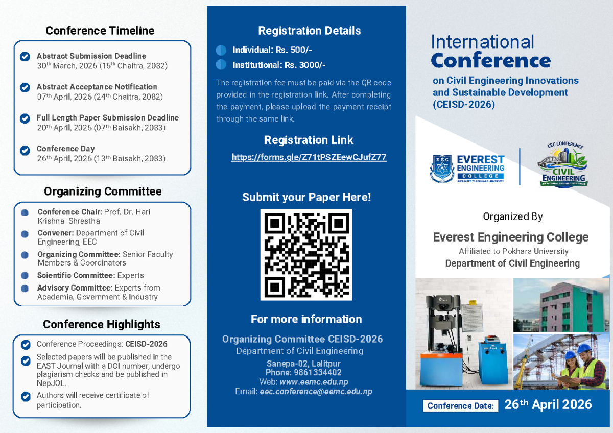 International Conference on Civil Engineering Innovations - Brochure ...
