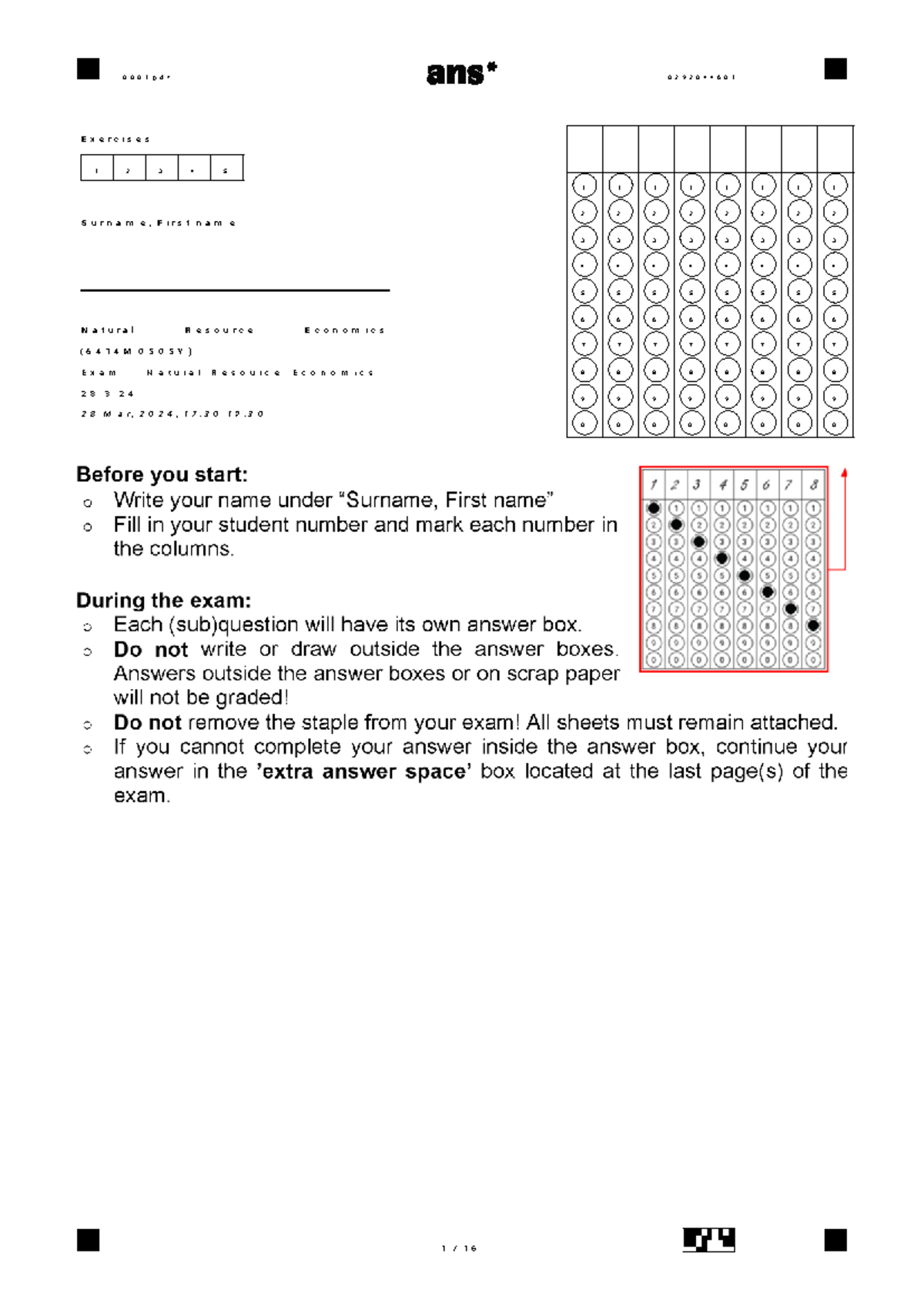 2024 NRE M Final Exam - Mock Exam & Important Instructions - Studeersnel