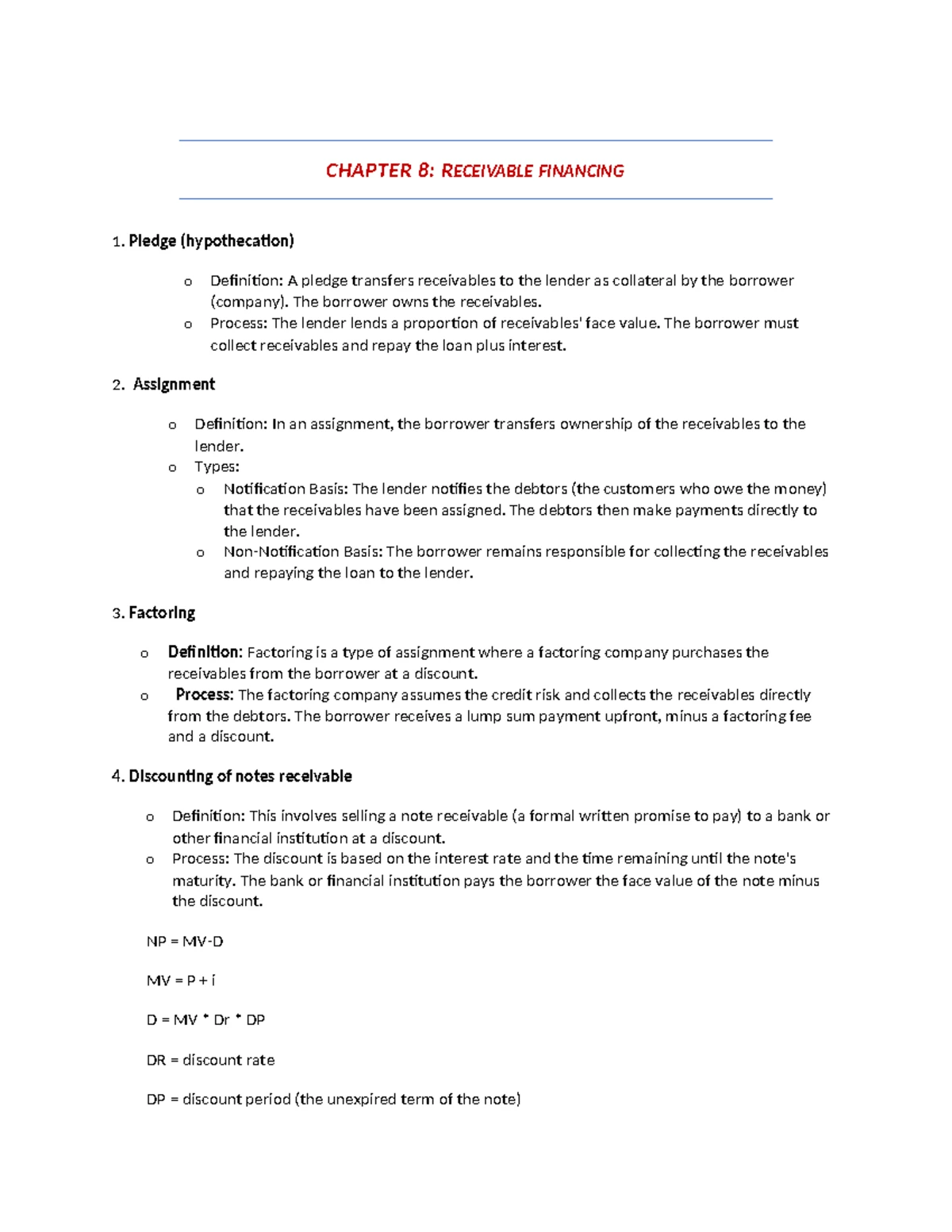 Chapter 12 - Summary of Investments in Debt Securities for Intermediate ...