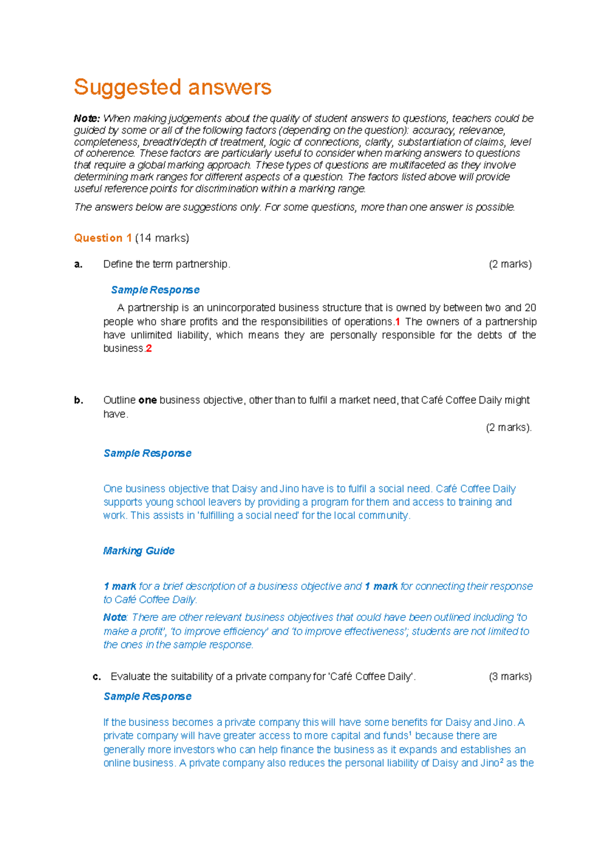 Prac SAC 1 Solutions - Suggested Answers and Marking Guide - Studocu