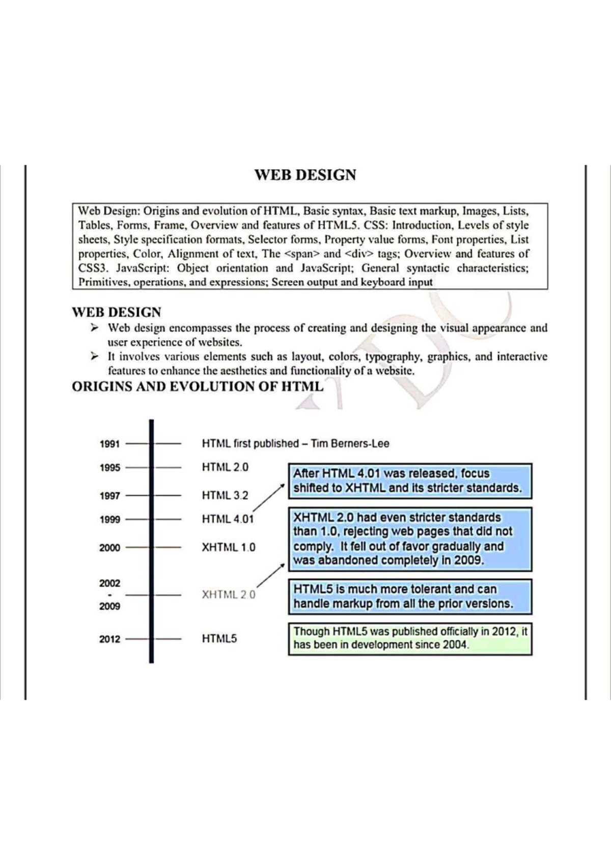 WEB DESIGN: HTML, CSS, and JavaScript Fundamentals - Exam Revision ...