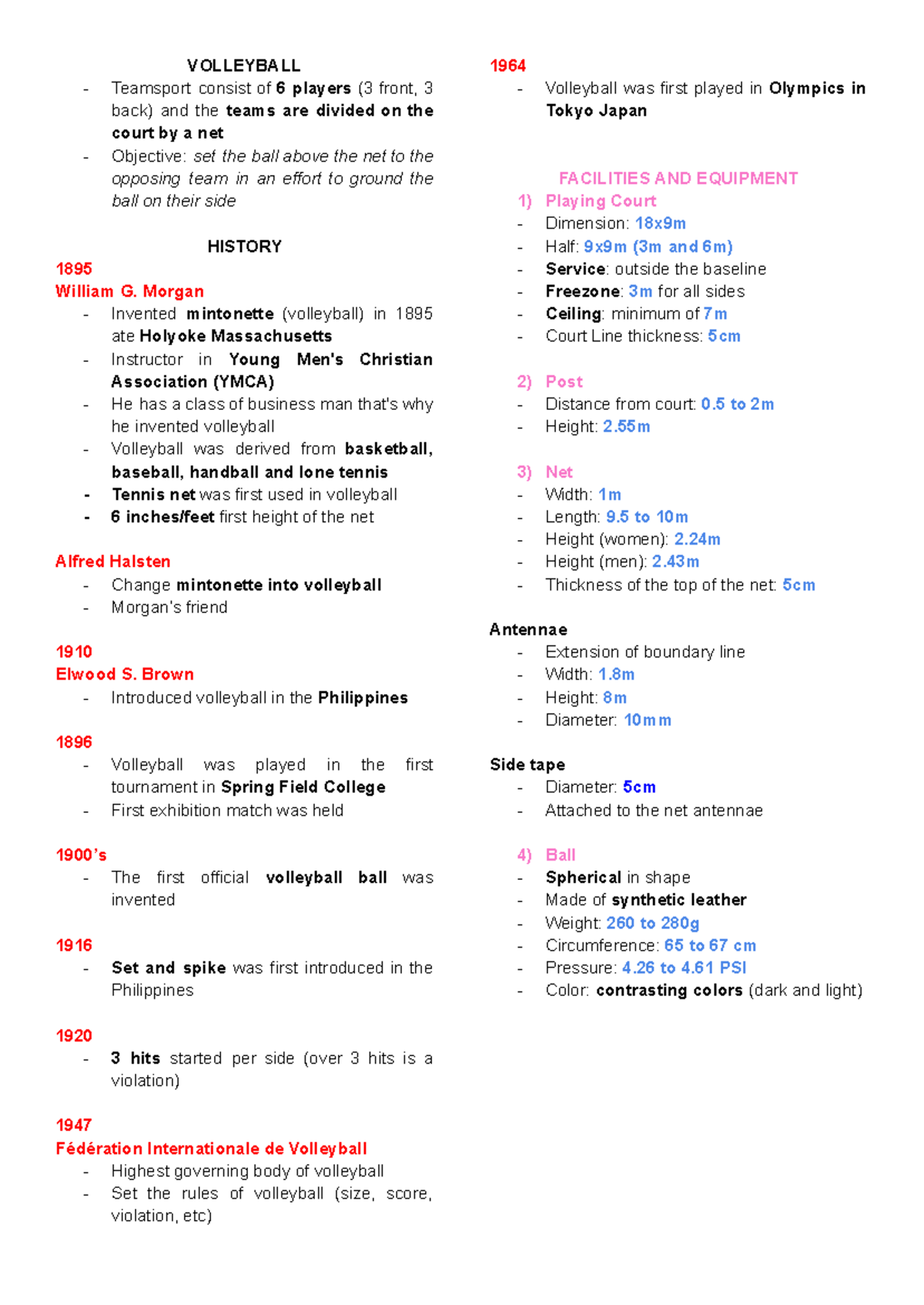 Intro TO VB - Volleyball - VOLLEYBALL Teamsport consist of 6 players (3 ...