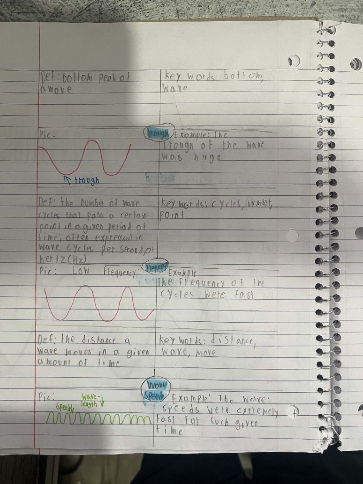 Final Exam Review Notes for Course Code ABC123 - Def: bottom Peak of ...
