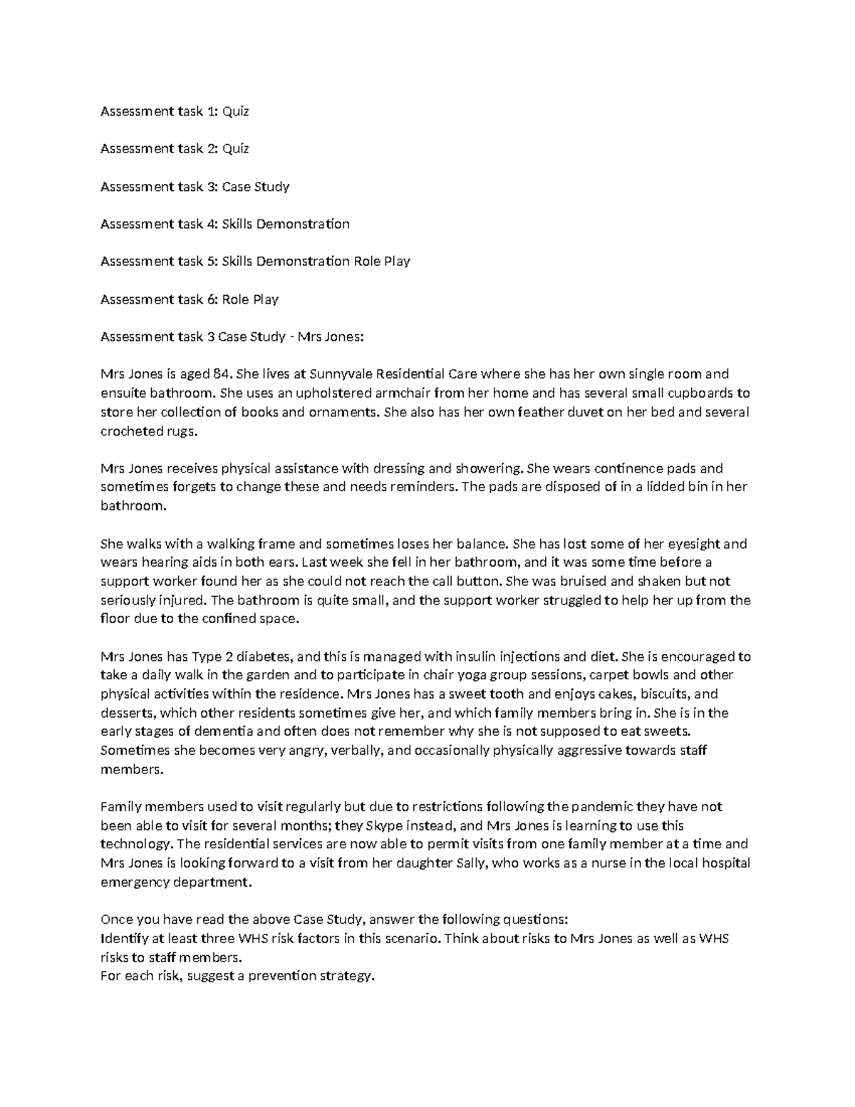 Assessment task 1 - ///////////////////............... - Studocu
