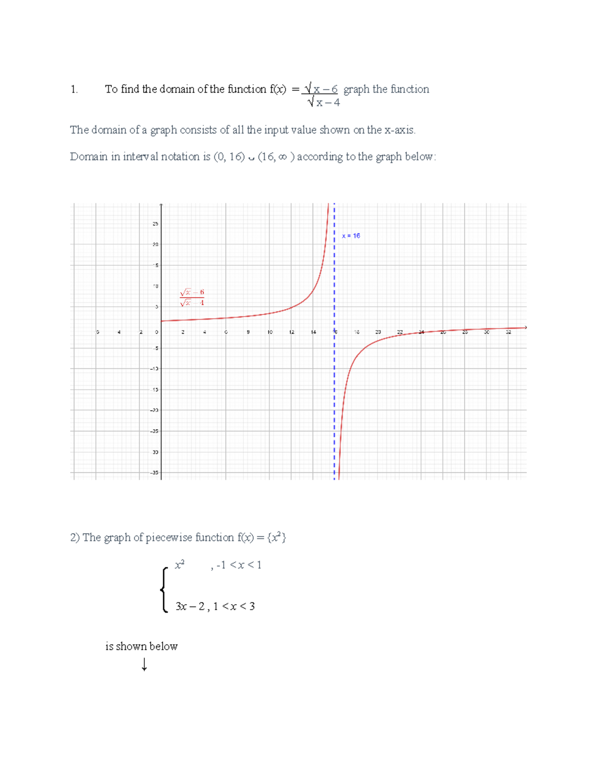 Algebra 1 Written Notes: Domain and Cost Functions Explained - Studocu