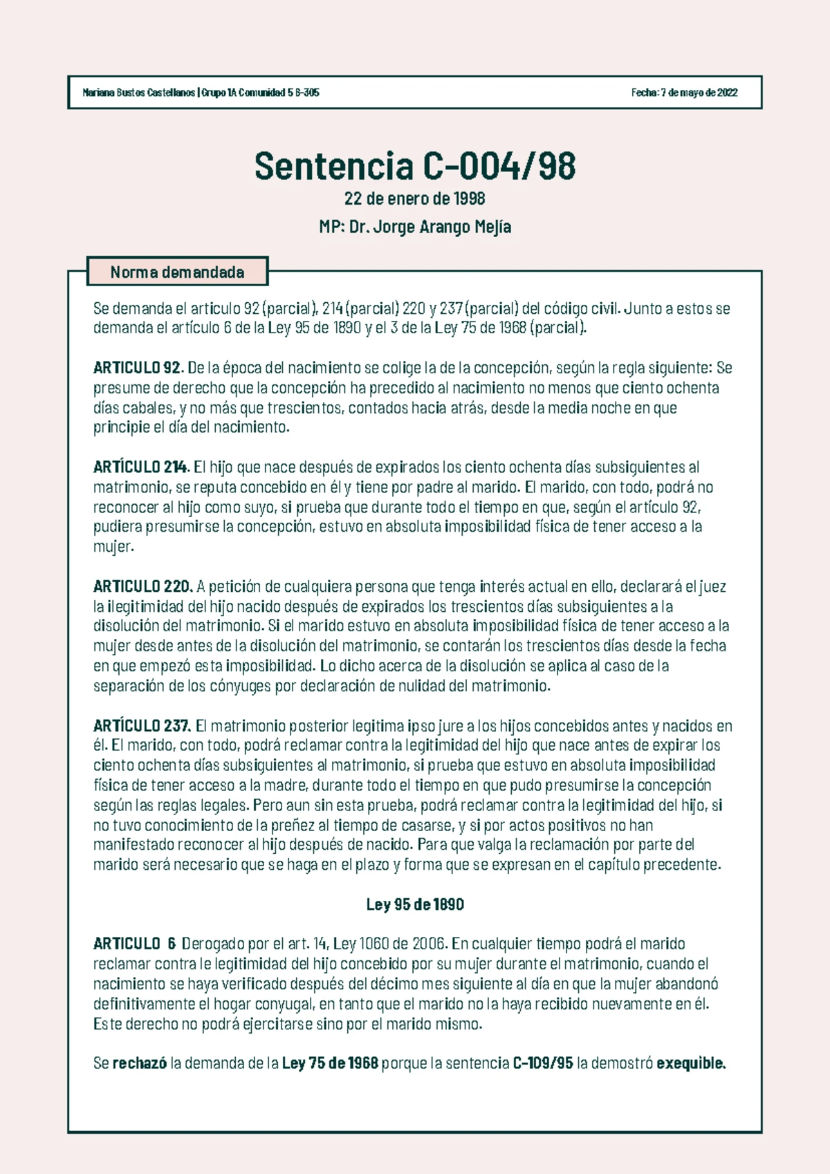 ACTA DE Derechos DEL Capturado – FPJ- 6 - Versión: 03 Aprobación: 2022