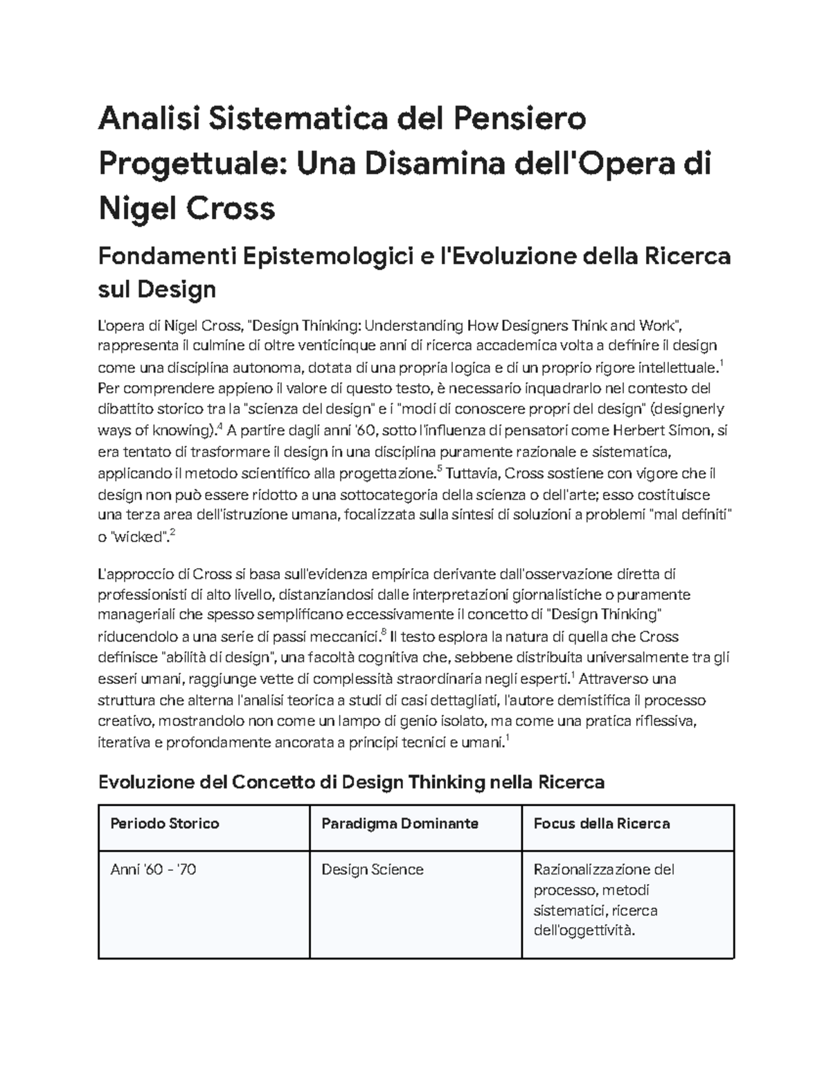 Analisi del Design Thinking: Riflessioni su Nigel Cross e il Pensiero ...