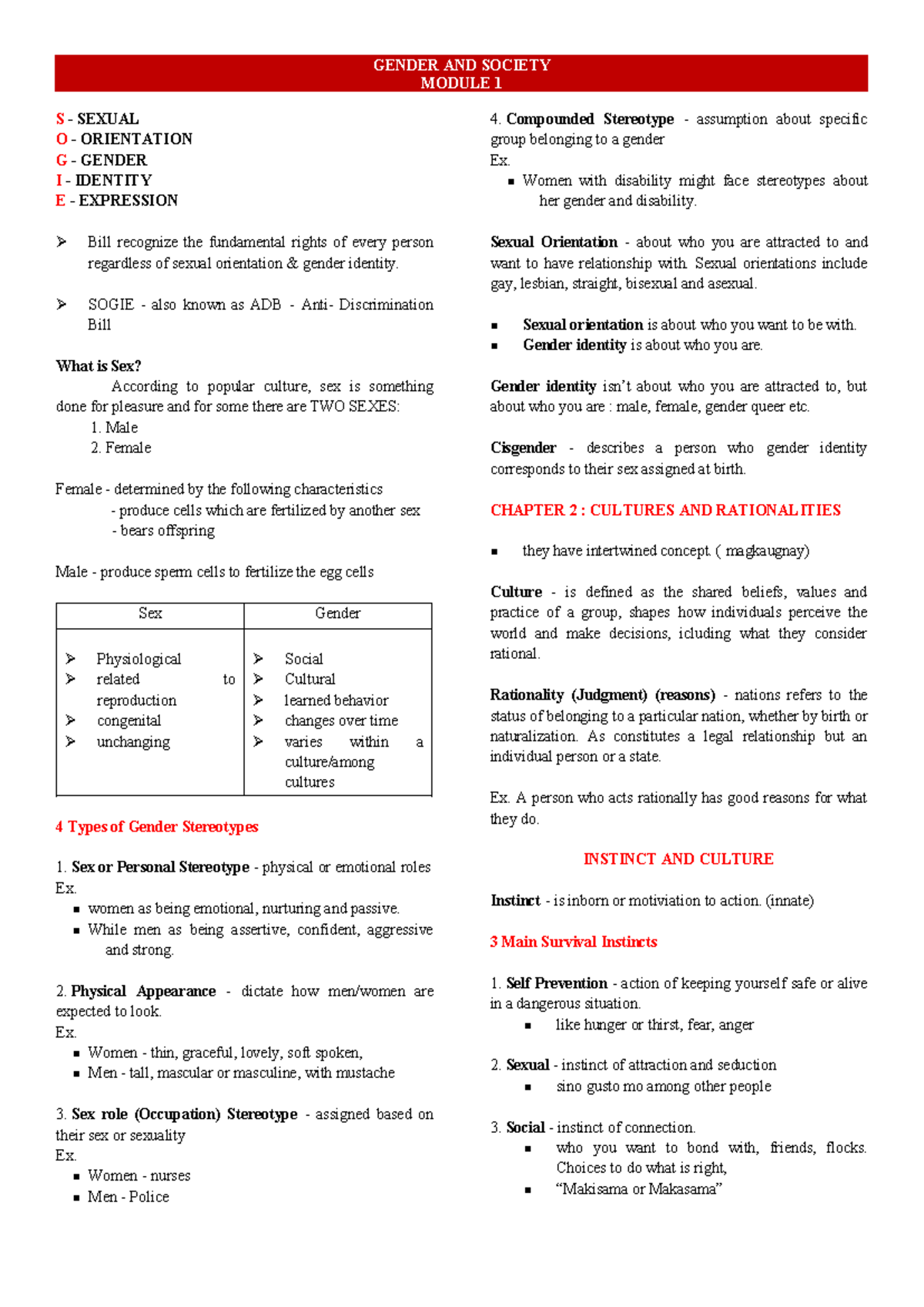 GENDER AND SOCIETY MODULE 1: SEXUAL ORIENTATION & IDENTITY - Studocu