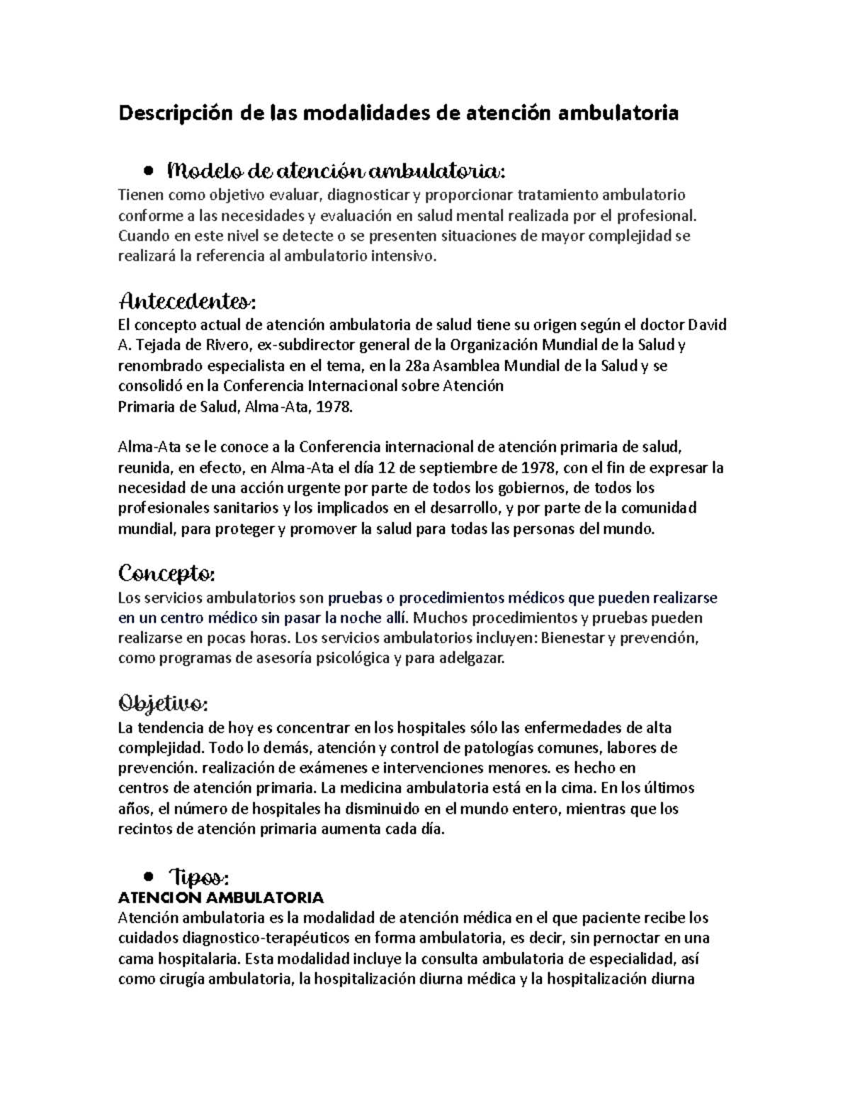 Atención Ambulatoria en Salud: Modelos, Tipos y Normativa (ENF-101 ...
