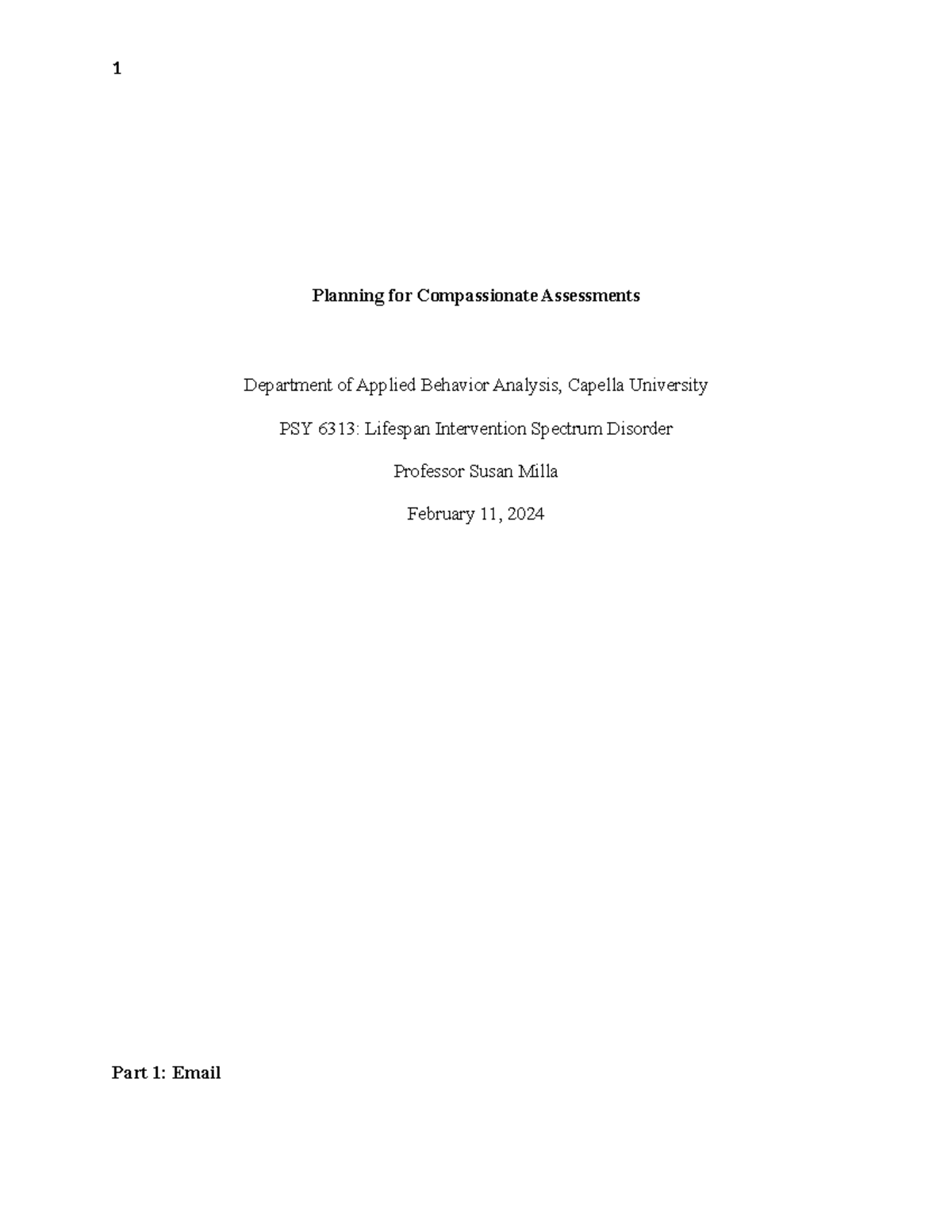 PSY6313 - WEEK 5 Assignment: Compassionate Assessment Strategies - Studocu