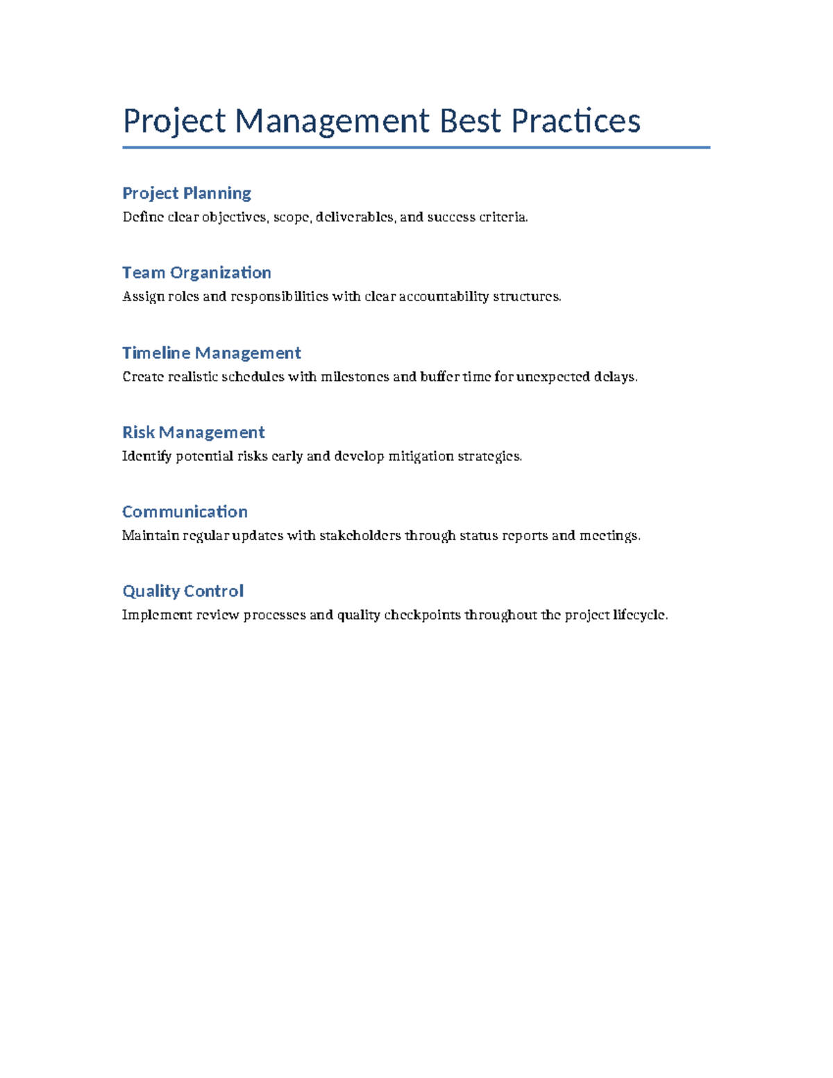 Project management guide - Project Management Best Practices Project ...