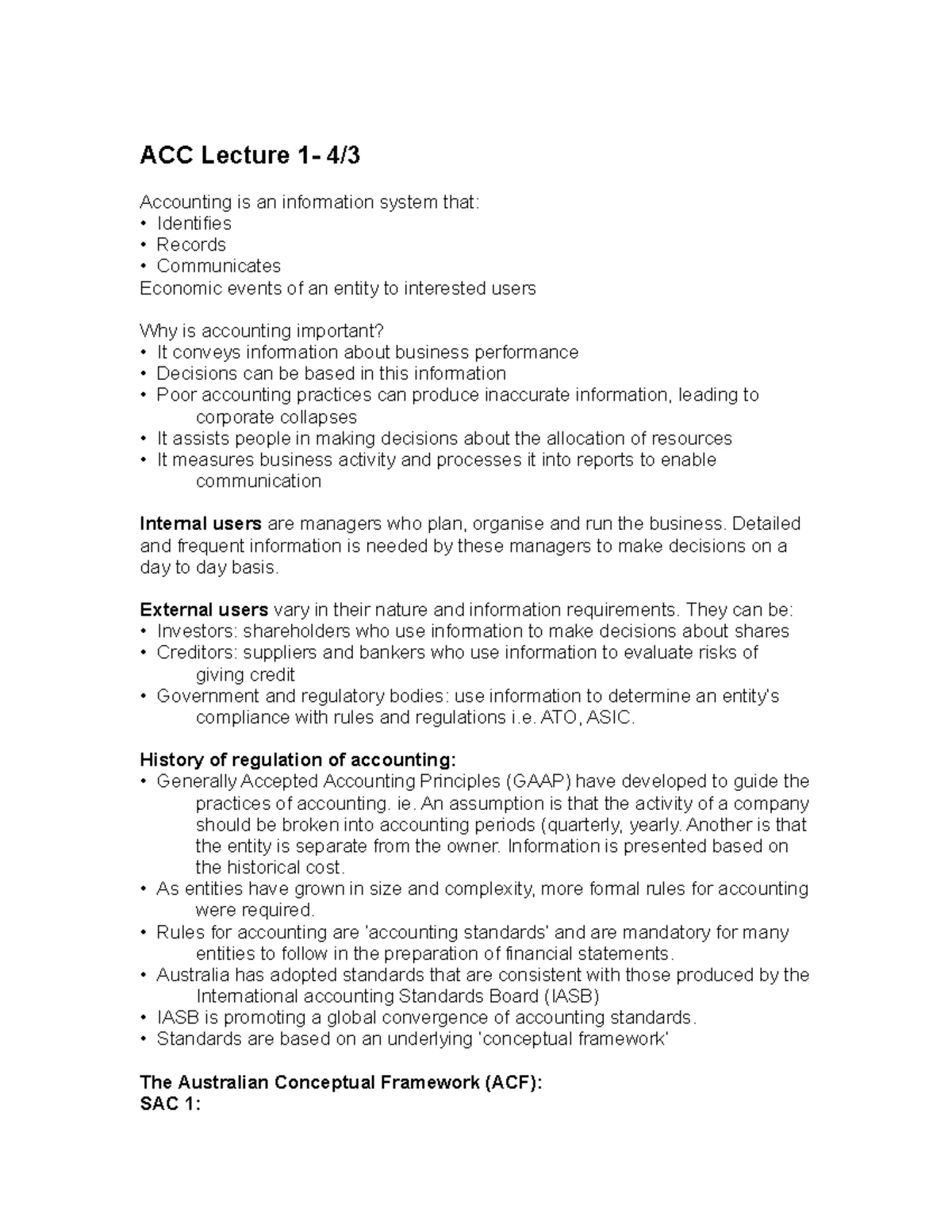 Accounting week 5 work - Week 5 notes on balance day adjustments - So ...