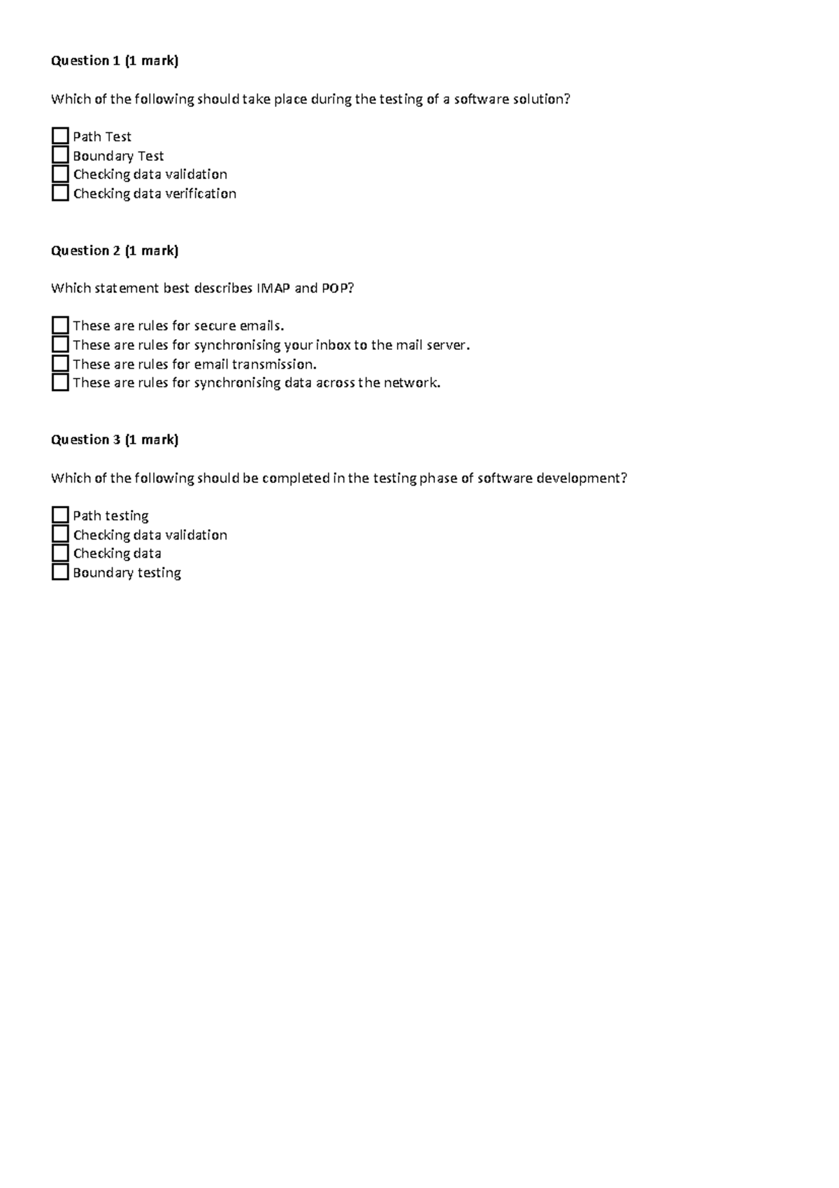 HSC Trial Exam - 2025 - Software Testing & Canteen System Analysis ...
