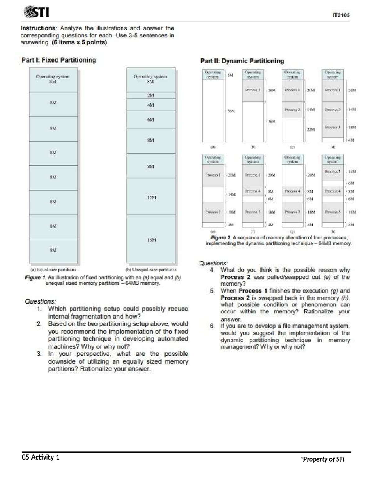 05 Activity 01: Fixed Partitioning Concepts and Applications - Studocu