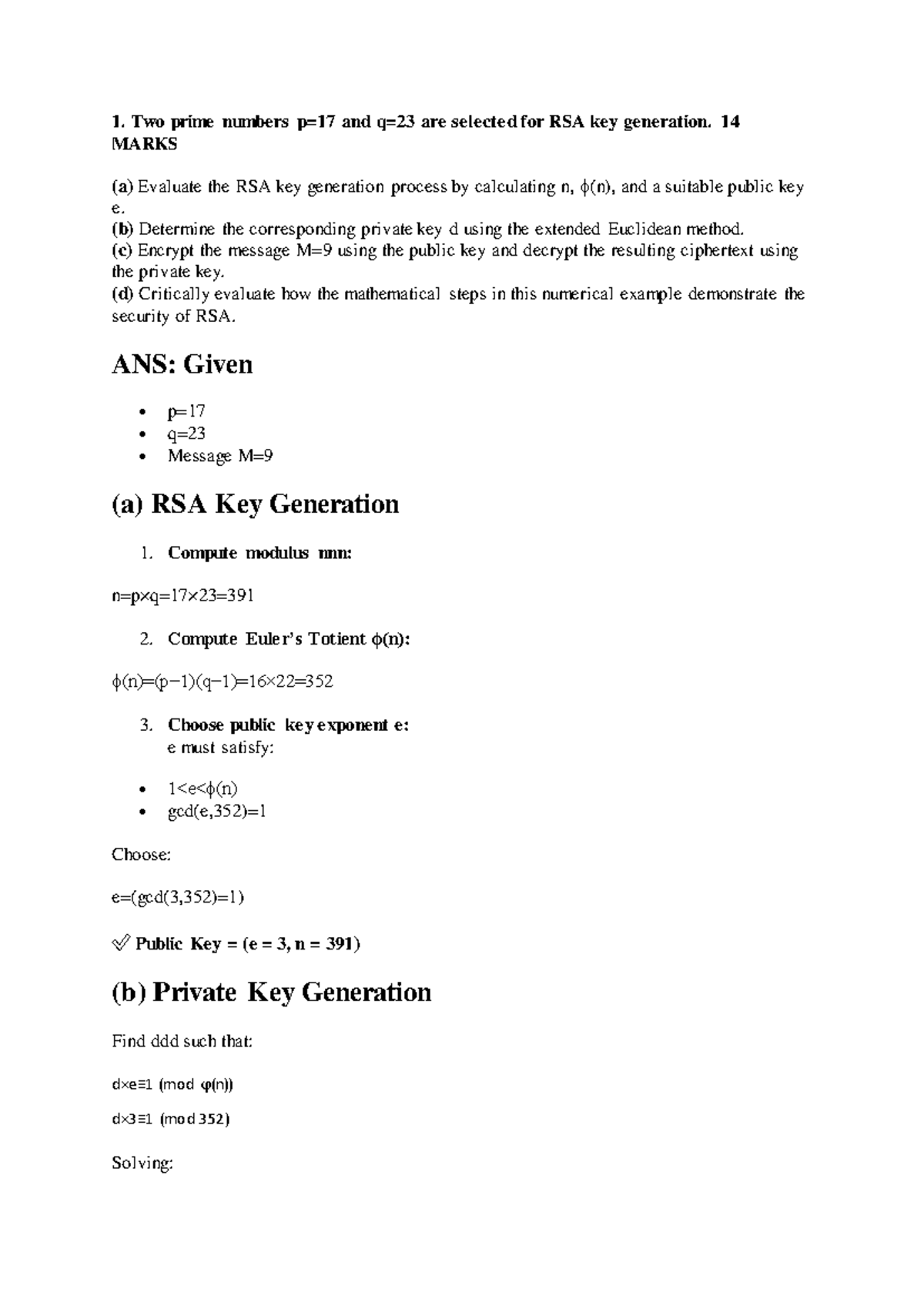 RSA Key Generation and Security Evaluation: A Comprehensive Study ...