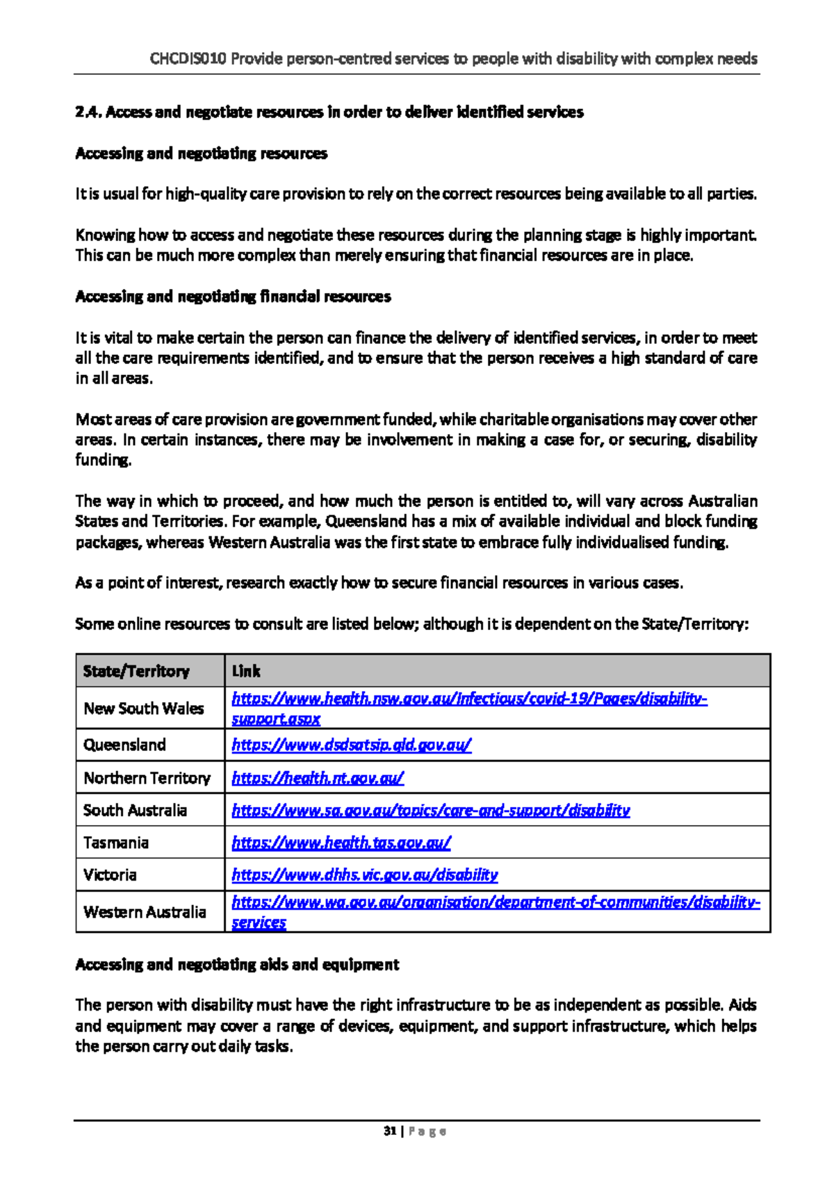 Chcdis 010 Student Learner Guide V2 - Updated Edition - Studocu