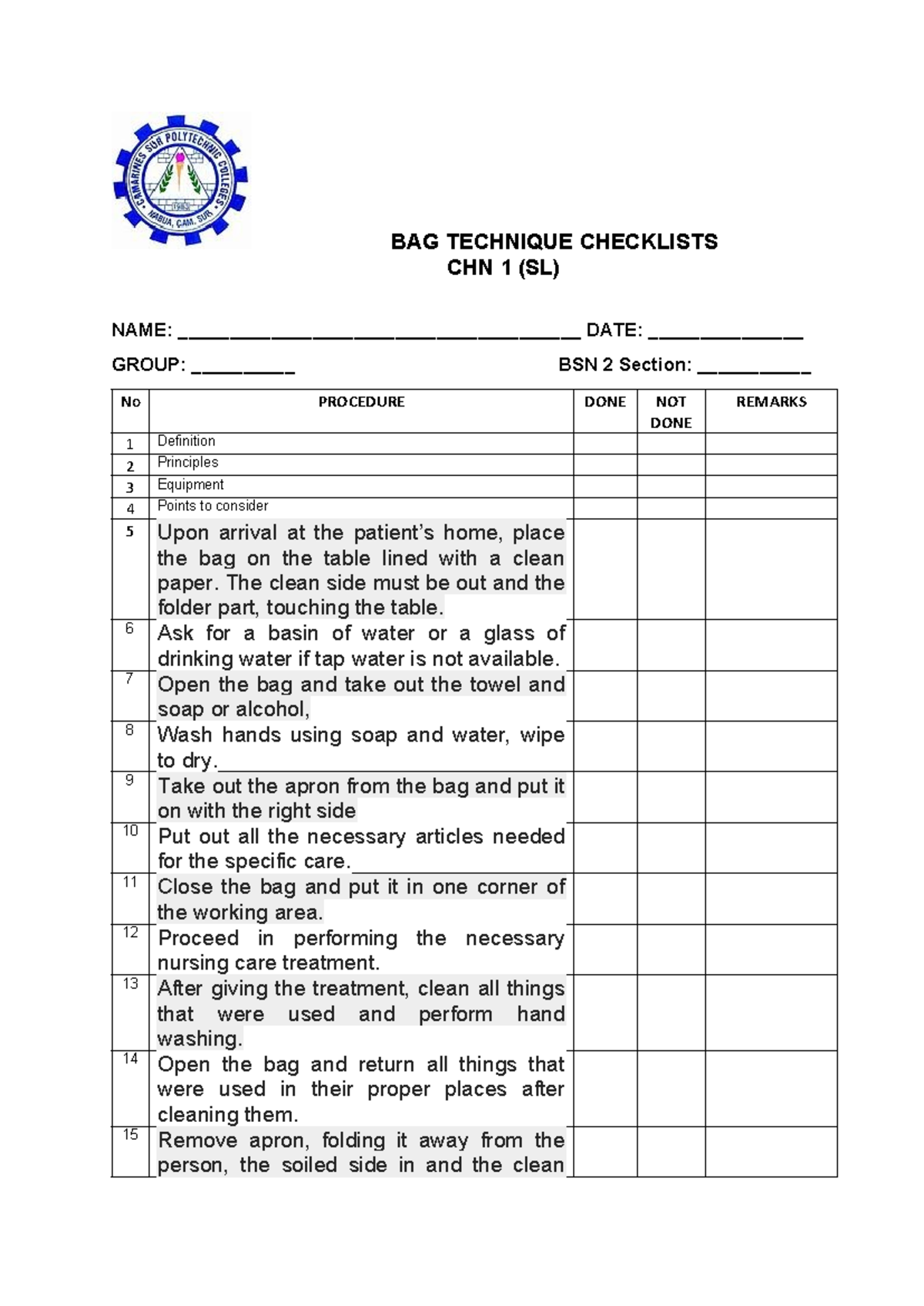 Bag-technique-checklists-chn-1-sl compress - BAG TECHNIQUE CHECKLISTS ...