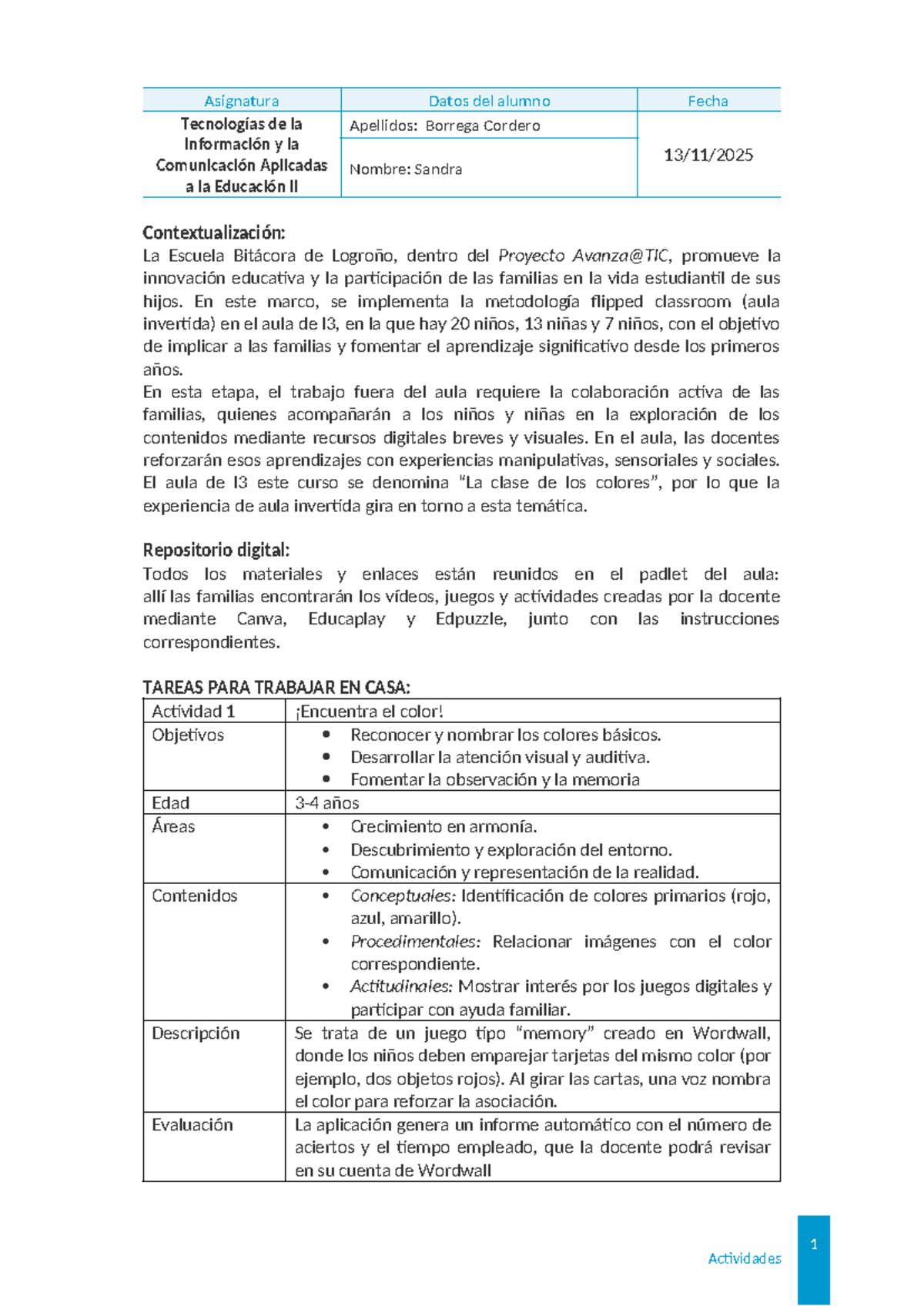 Actividades de Flipped Classroom en TIC Aplicadas a la Educación II ...