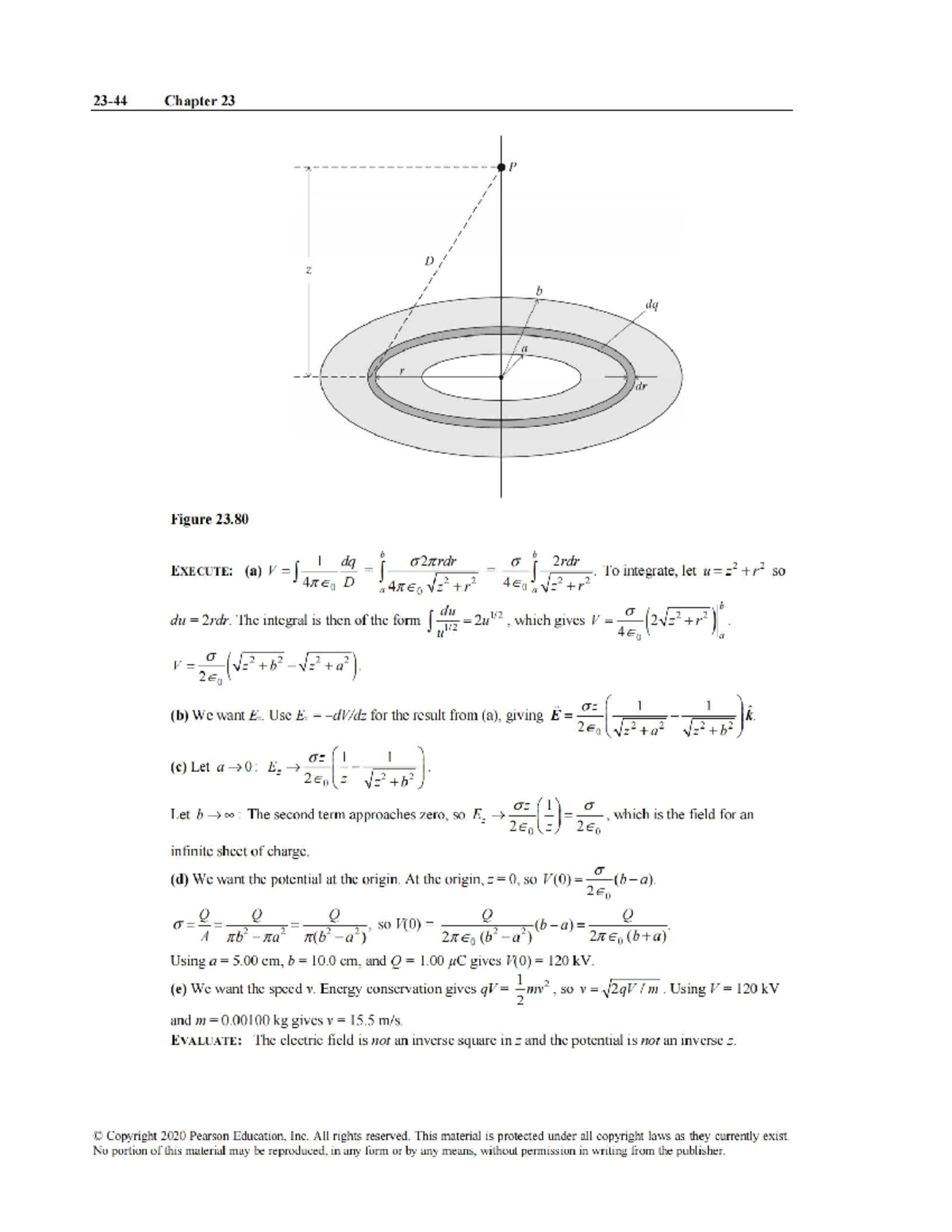Chapter 23 Solutions: Electric Field & Potential Calculations ...