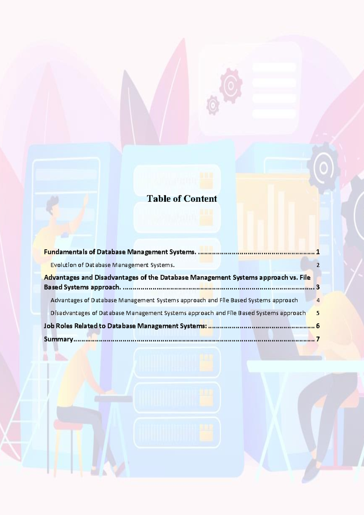 DBMS - Table of Content Fundamentals of Database Management Systems ...