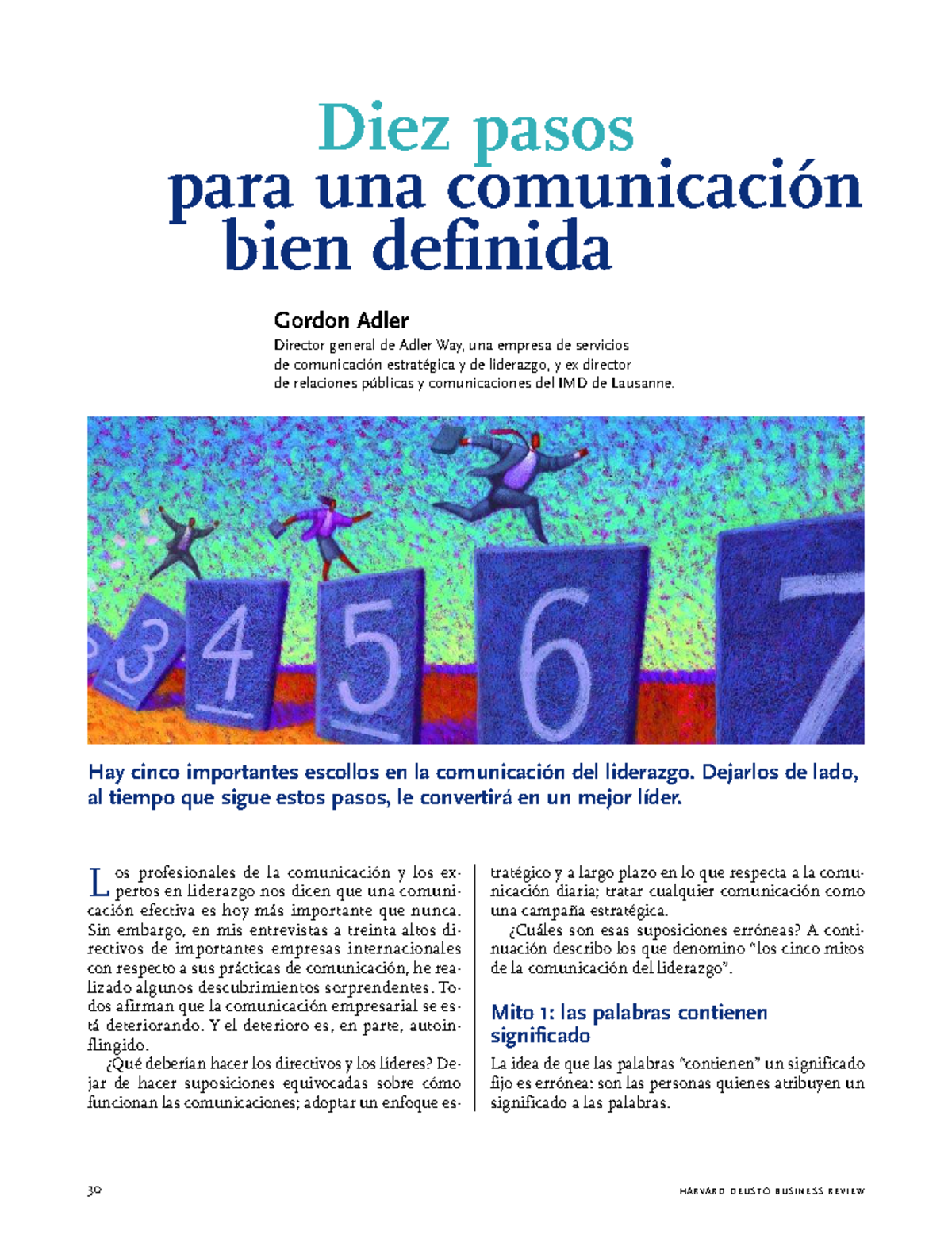 Diez Pasos para una Comunicación Efectiva en Liderazgo - Studocu