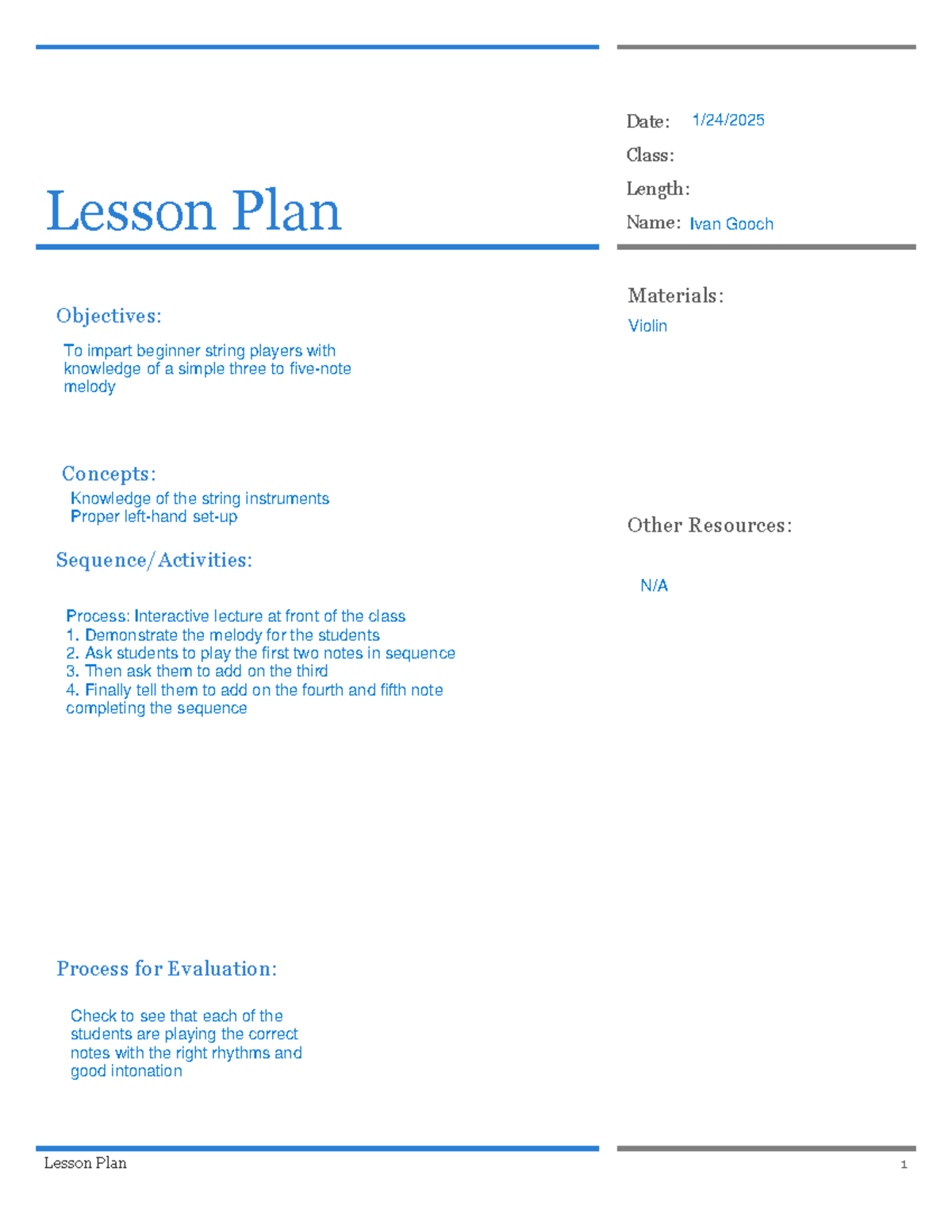 Lesson Plan Template-4 - ME 290 - Lesson Plan 1 Lesson Plan Date: Class ...