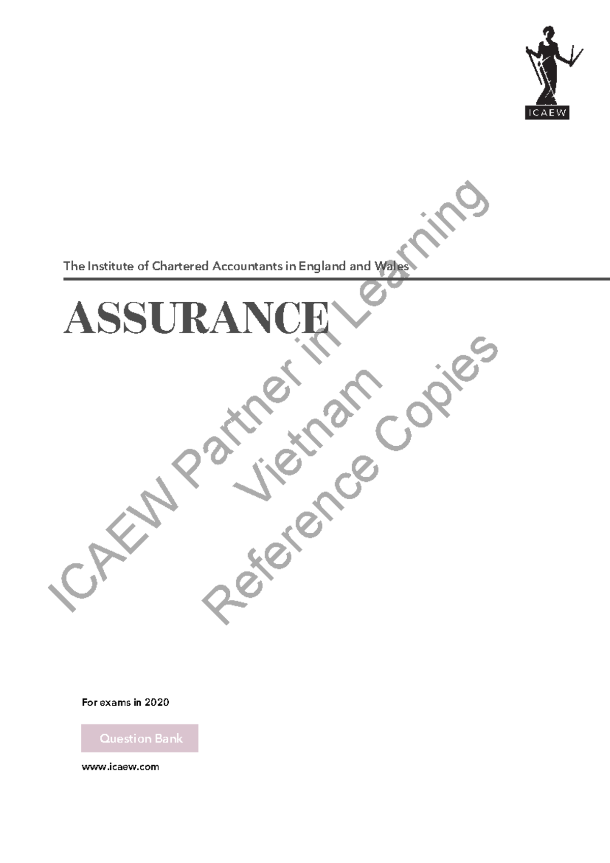 ICAEW 2020 Assurance: Comprehensive Question Bank for Students - Studocu