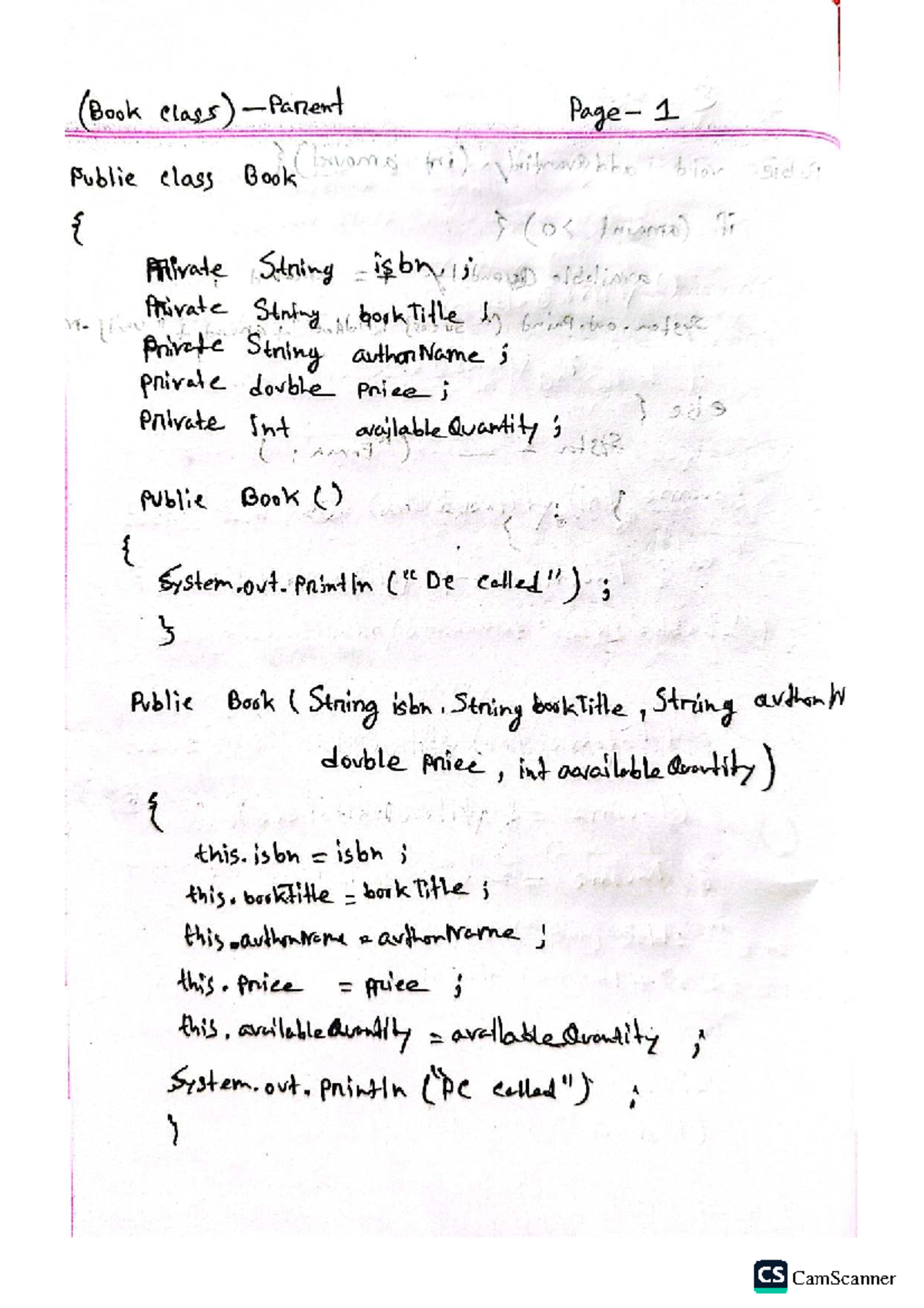 OOP Lab Task 1 - Class Implementation and Details (CS) - Studocu