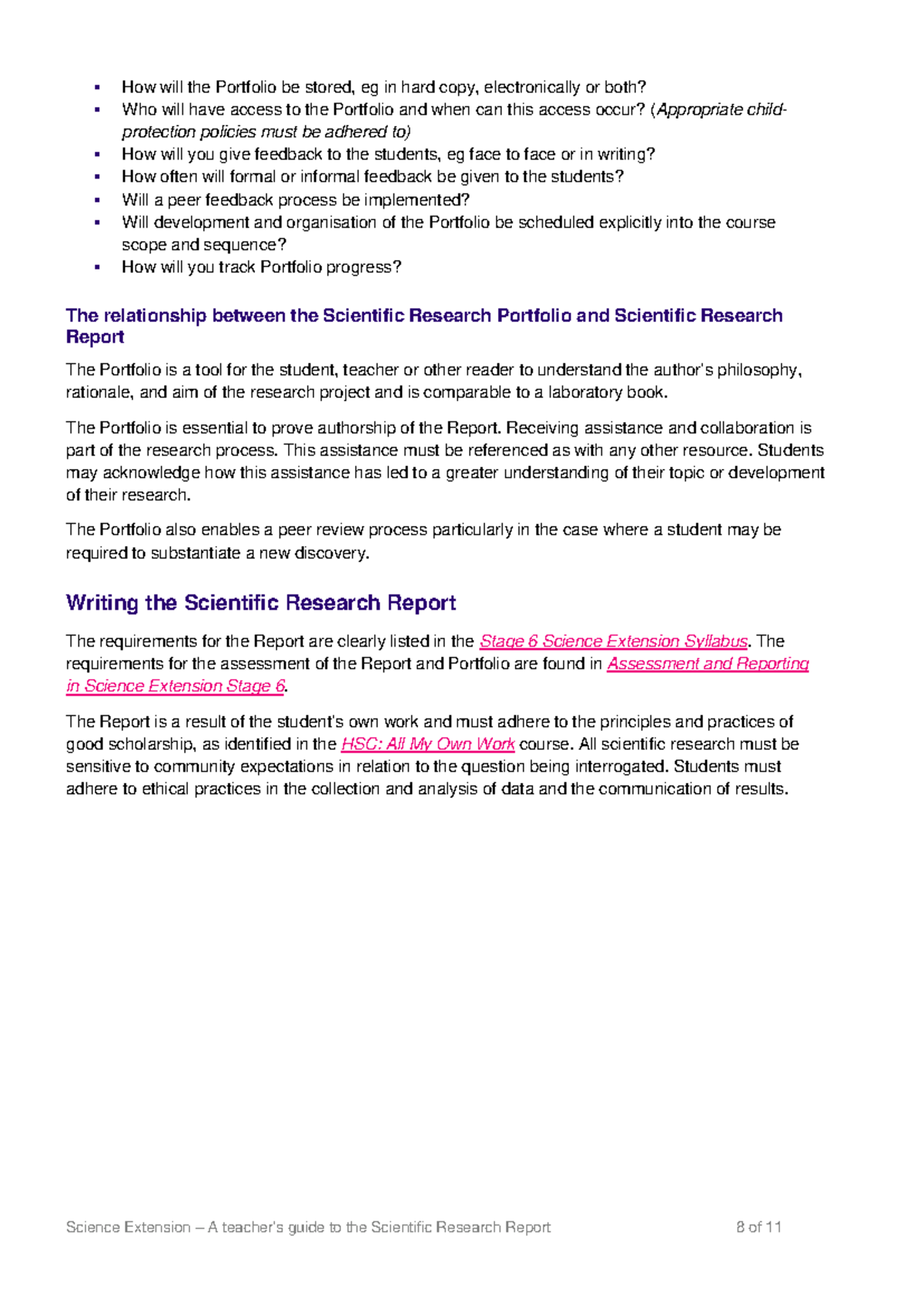 Scientific Research Portfolio Guidelines for Physics (Stage 6) - Studocu