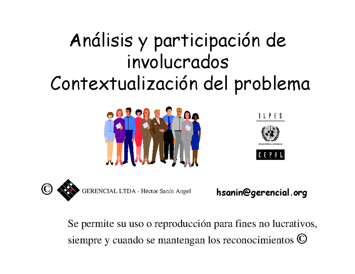 Análisis de Involucrados en el Caso Cartagena - GERENCIAL LTDA - Studocu
